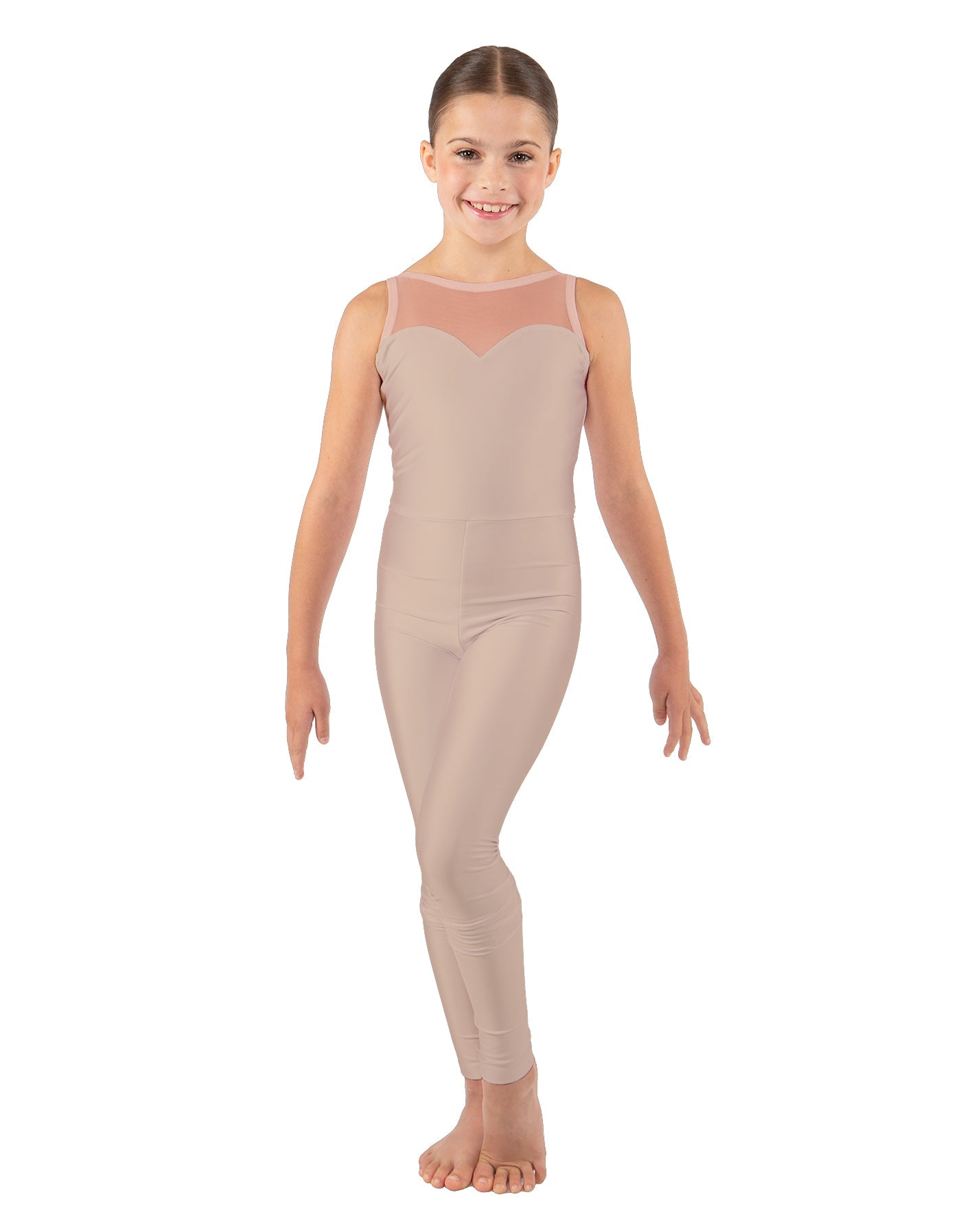 Solid Lycra Mesh Sweetheart Unitard