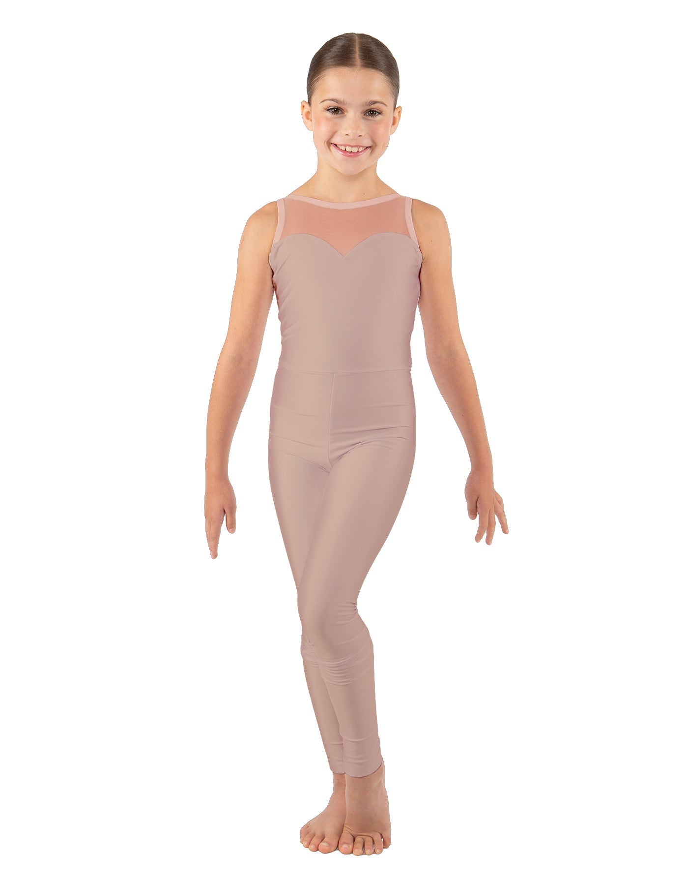 Solid Lycra Mesh Sweetheart Unitard