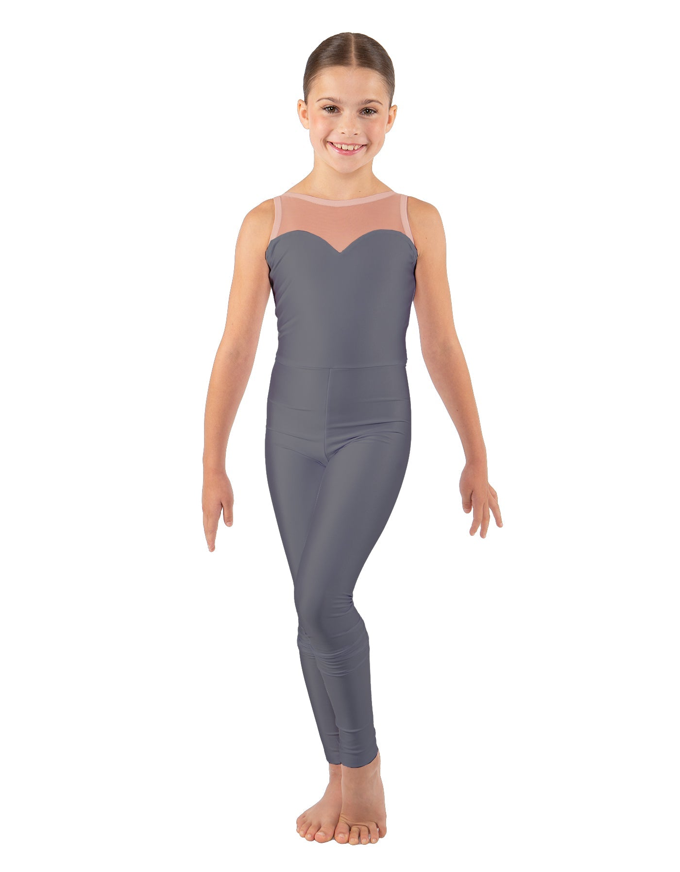 Solid Lycra Mesh Sweetheart Unitard