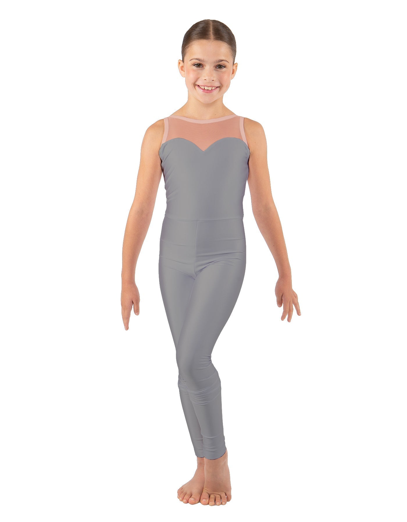 Solid Lycra Mesh Sweetheart Unitard