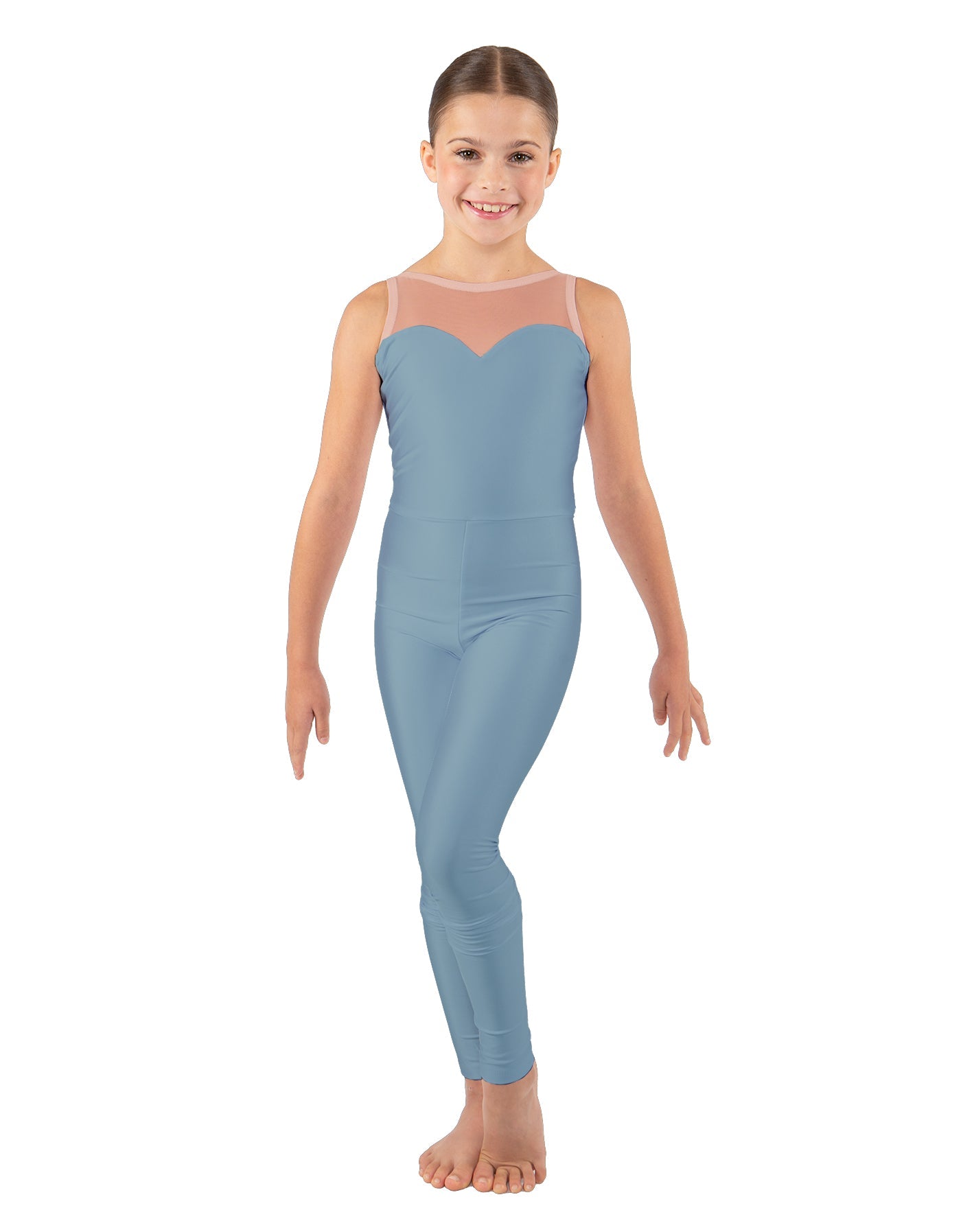 Solid Lycra Mesh Sweetheart Unitard