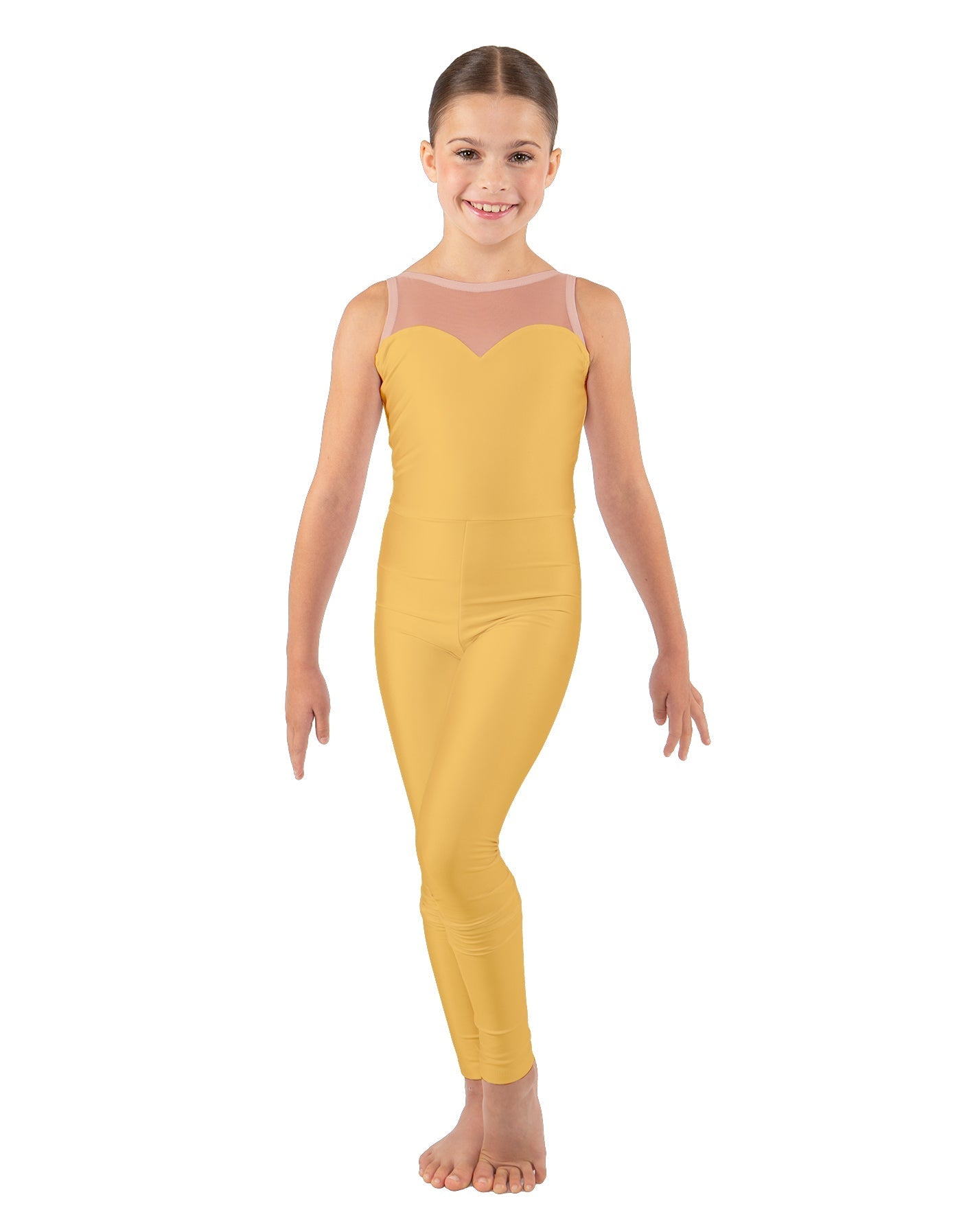 Solid Lycra Mesh Sweetheart Unitard