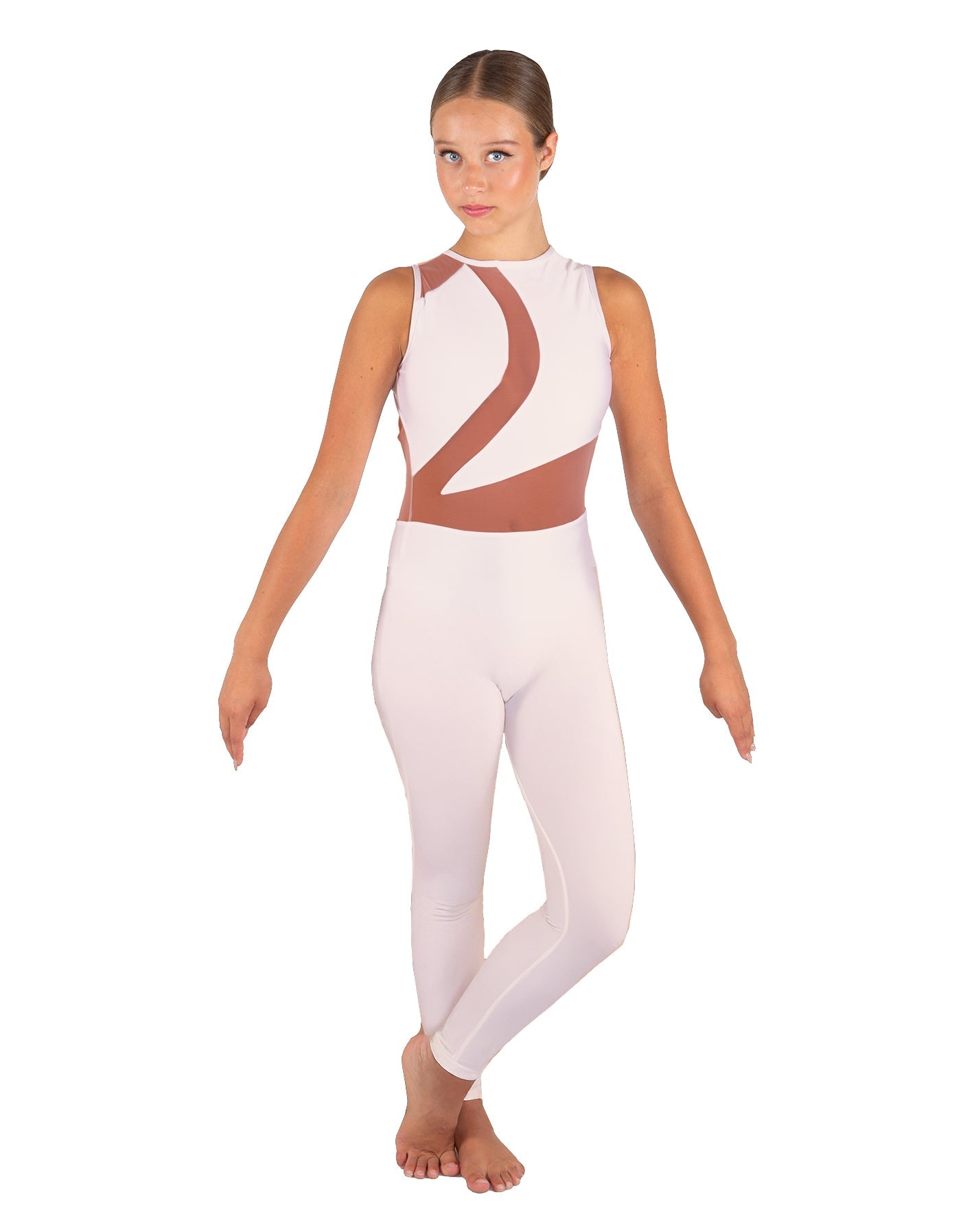 Solid Lycra Embrace Sleeveless Unitard