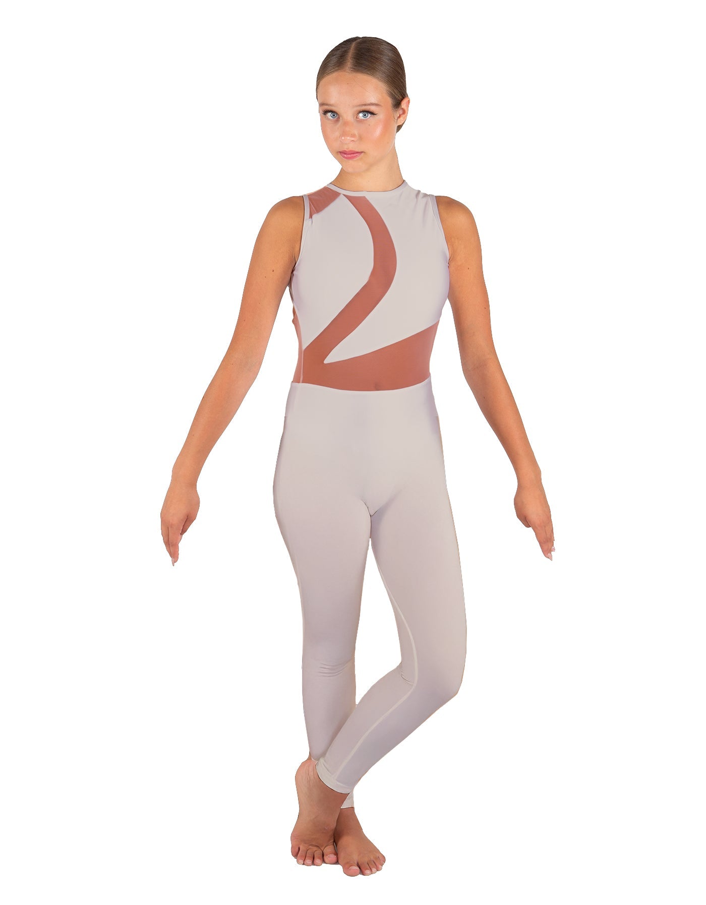 Solid Lycra Embrace Sleeveless Unitard