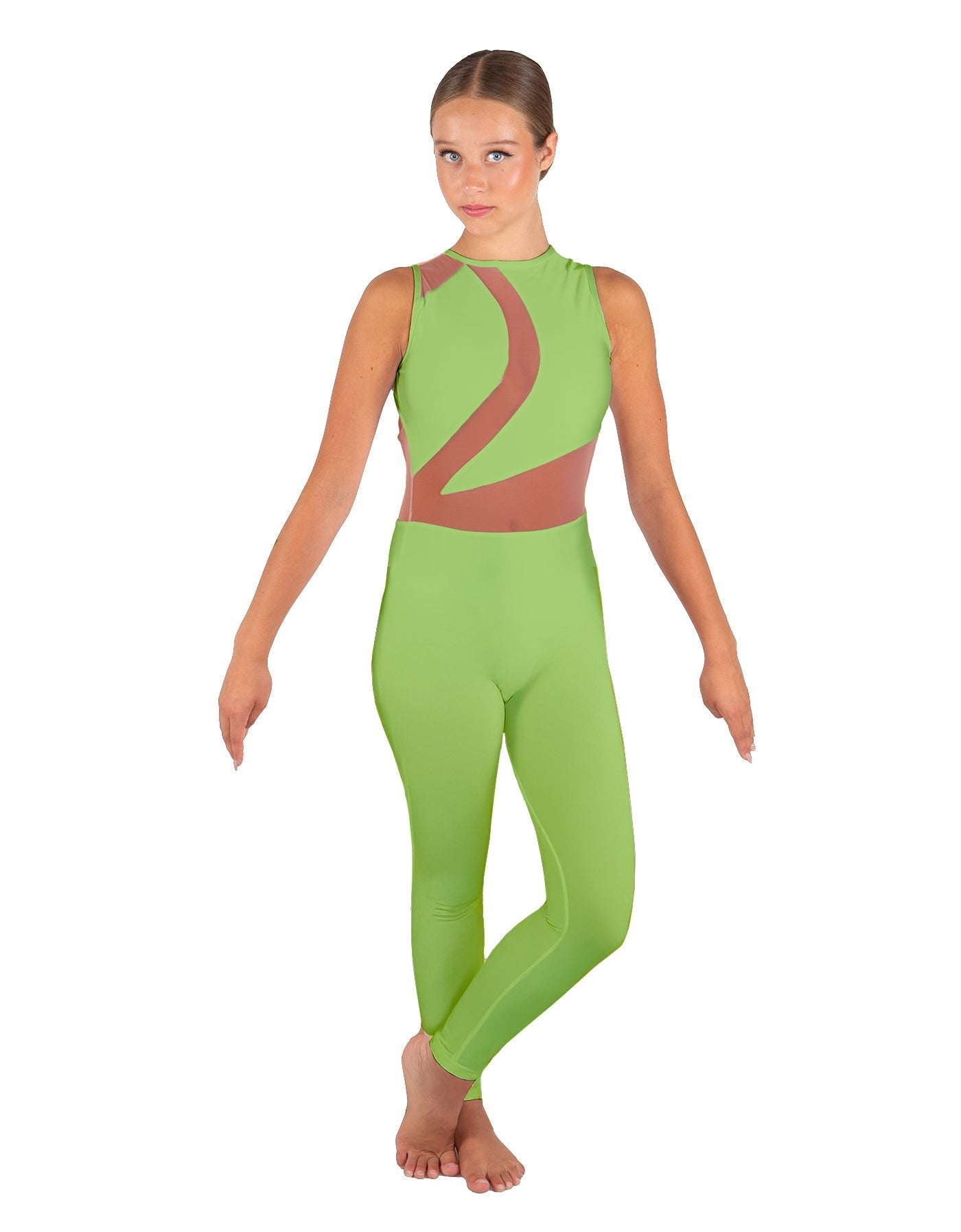 Solid Lycra Embrace Sleeveless Unitard