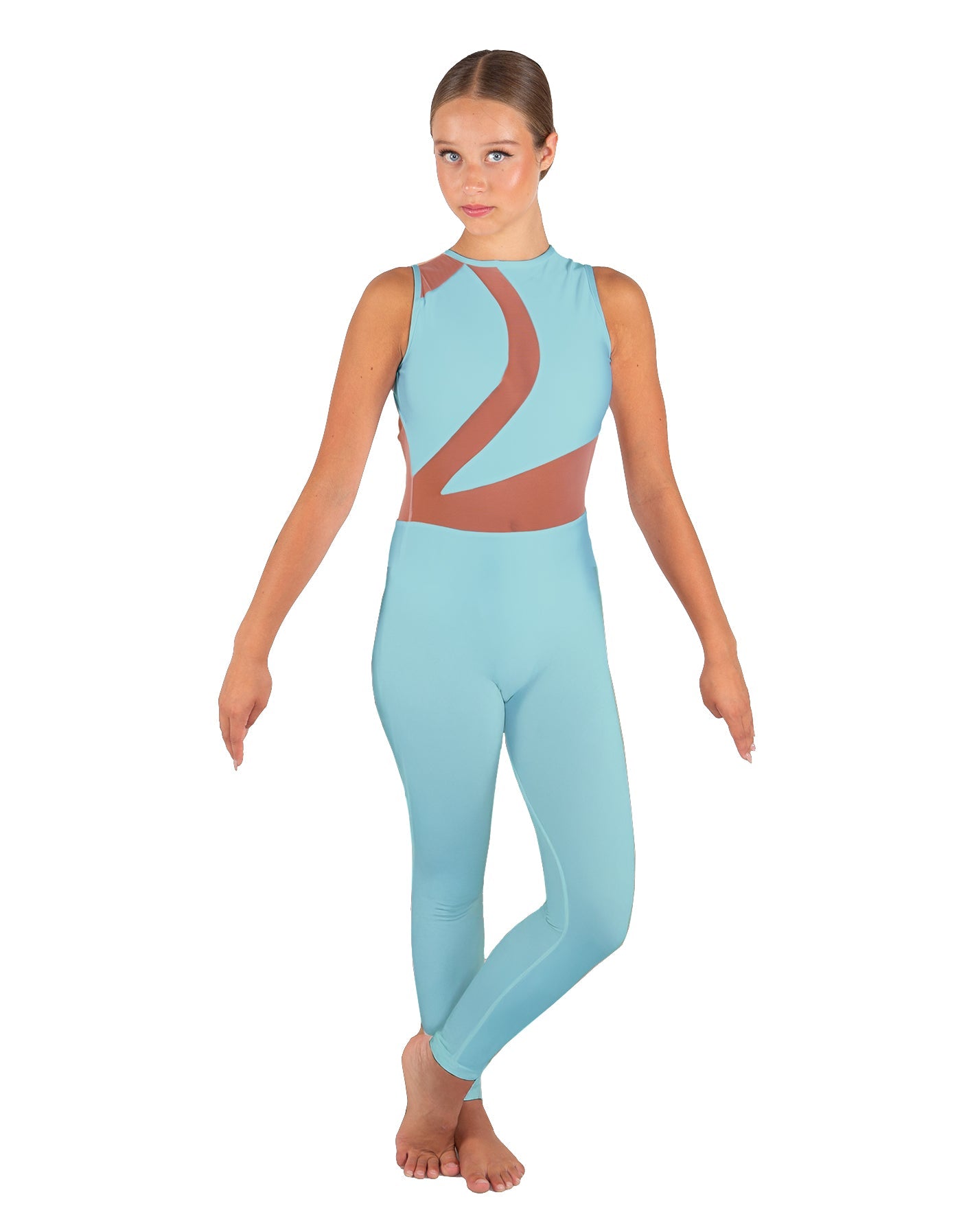 Solid Lycra Embrace Sleeveless Unitard