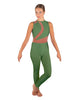 Solid Lycra Embrace Sleeveless Unitard