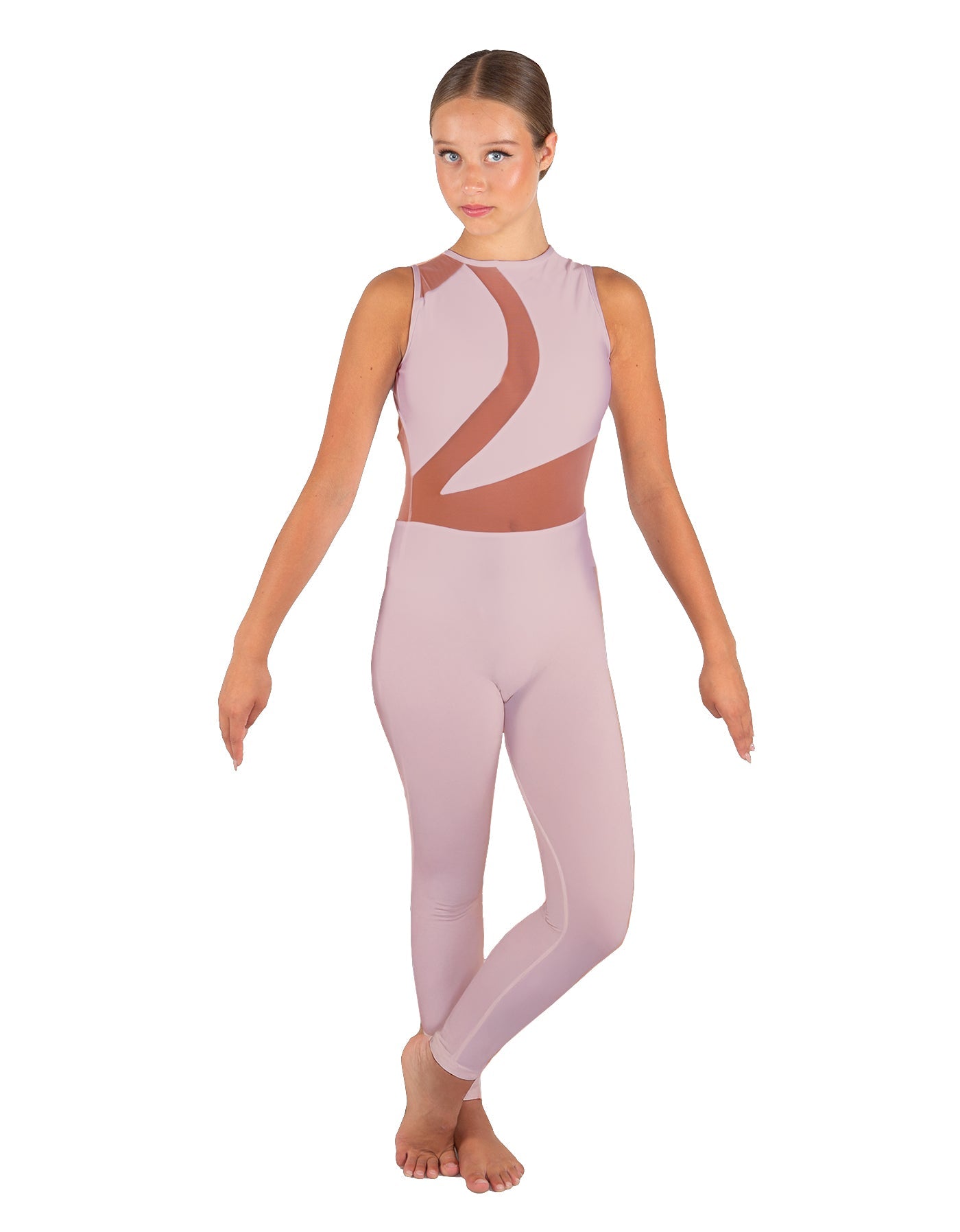 Solid Lycra Embrace Sleeveless Unitard