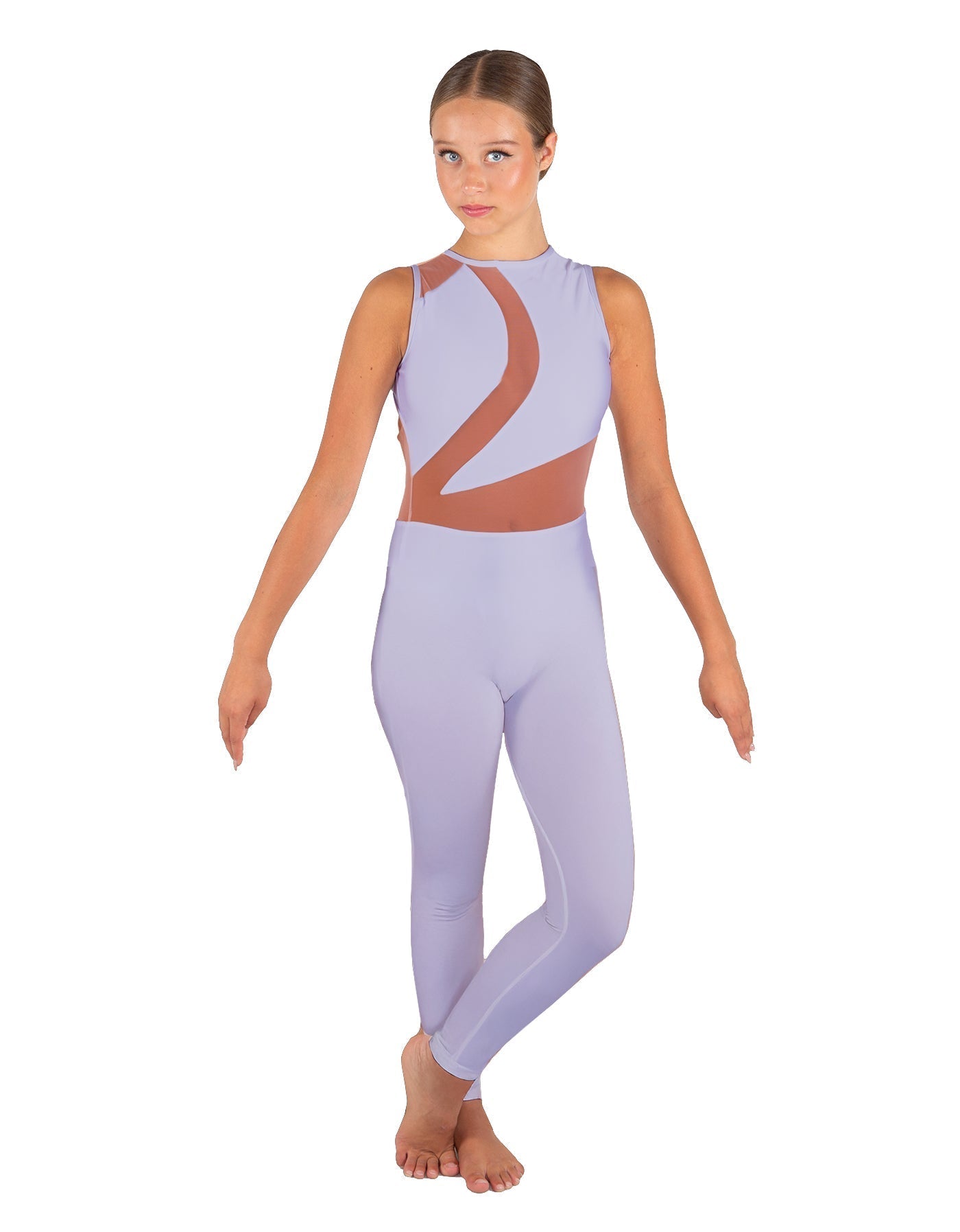 Solid Lycra Embrace Sleeveless Unitard