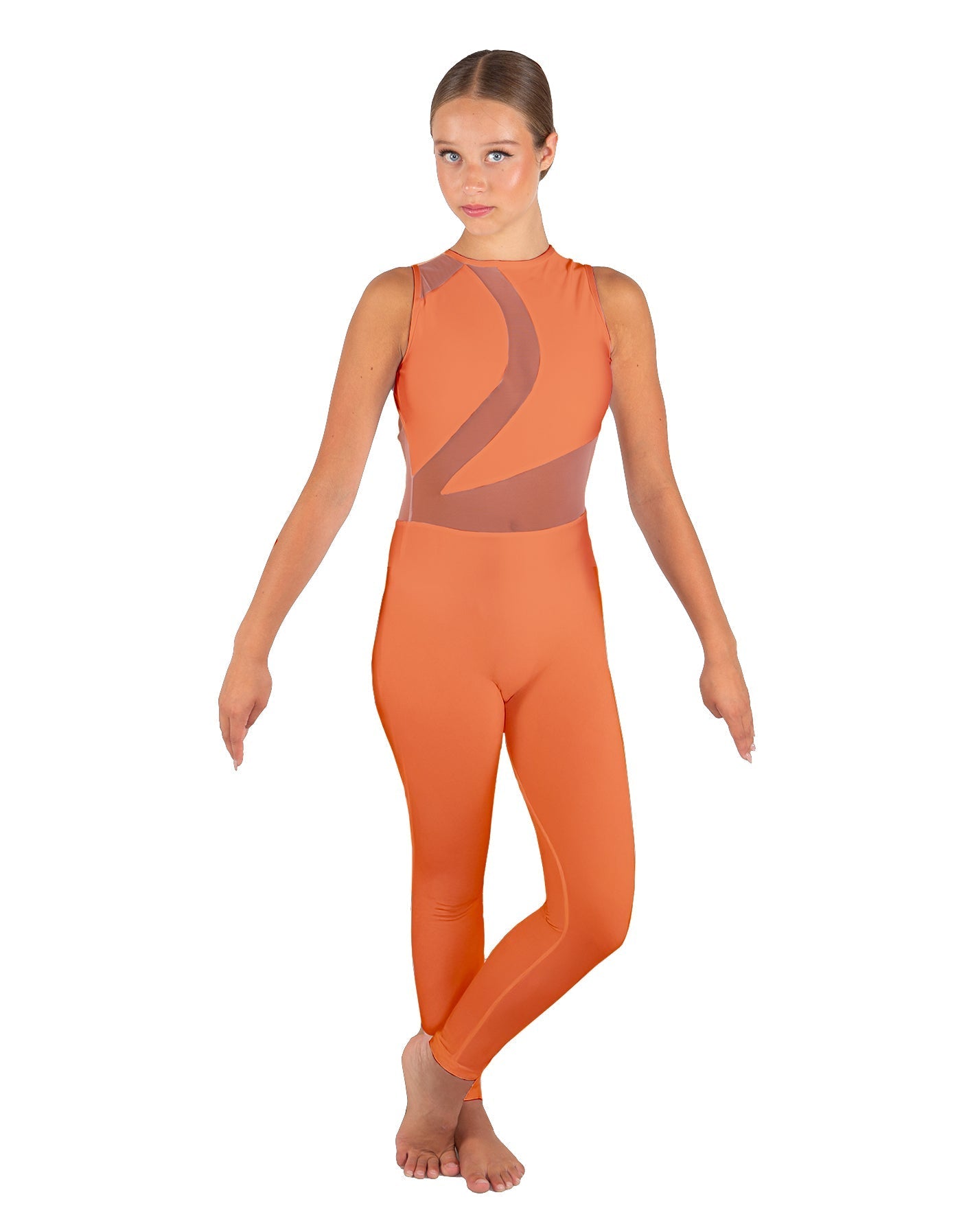 Solid Lycra Embrace Sleeveless Unitard
