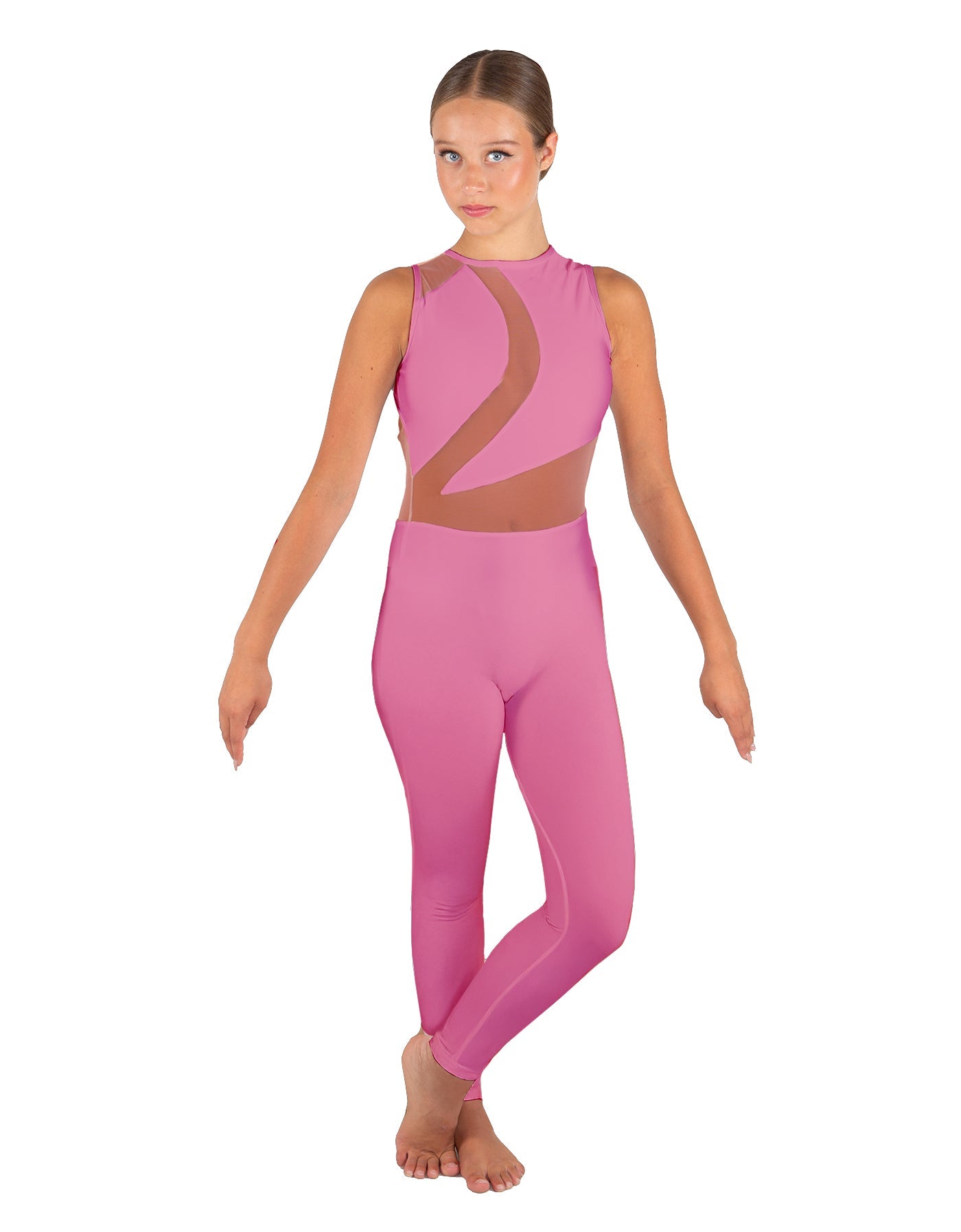 Solid Lycra Embrace Sleeveless Unitard