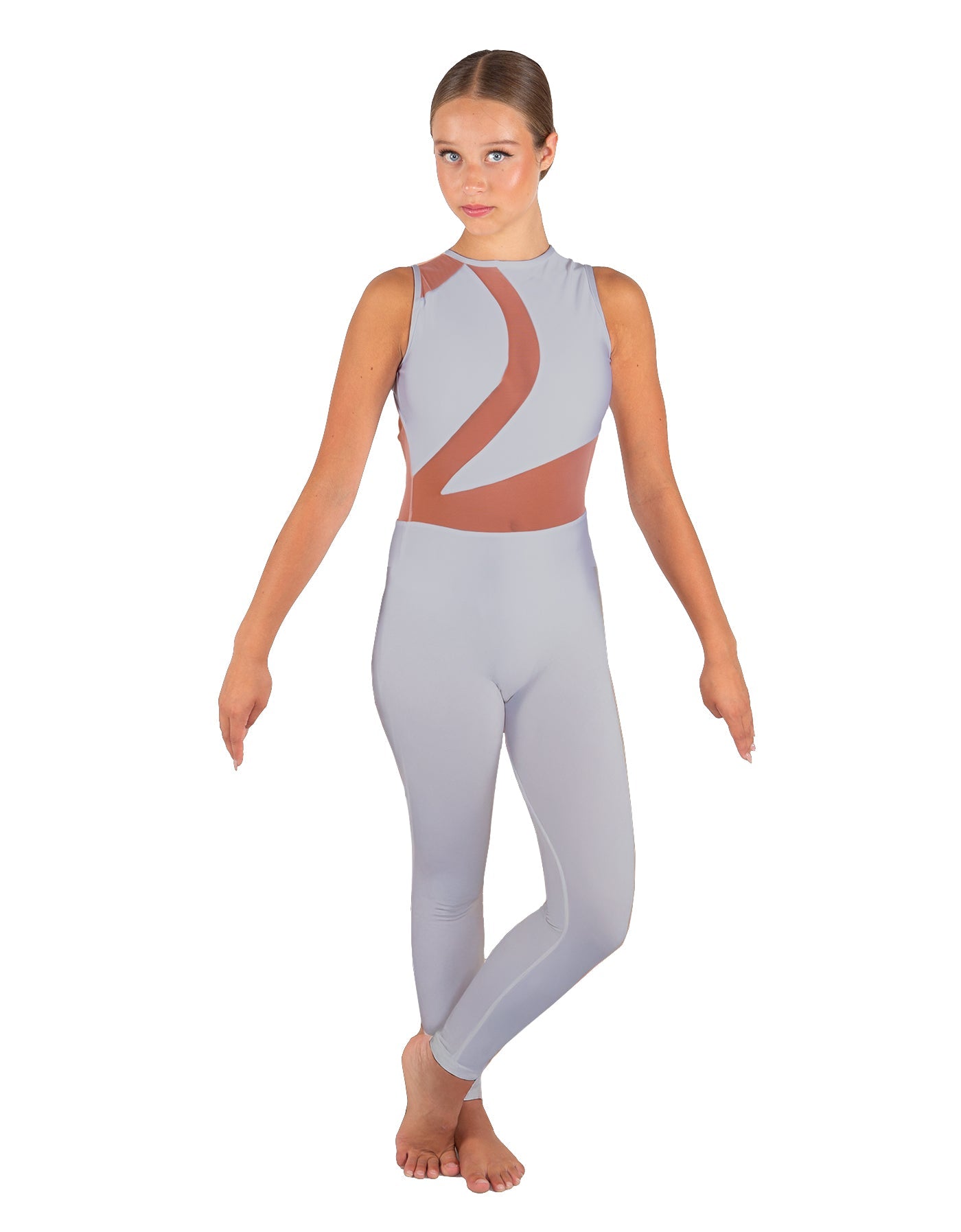 Solid Lycra Embrace Sleeveless Unitard