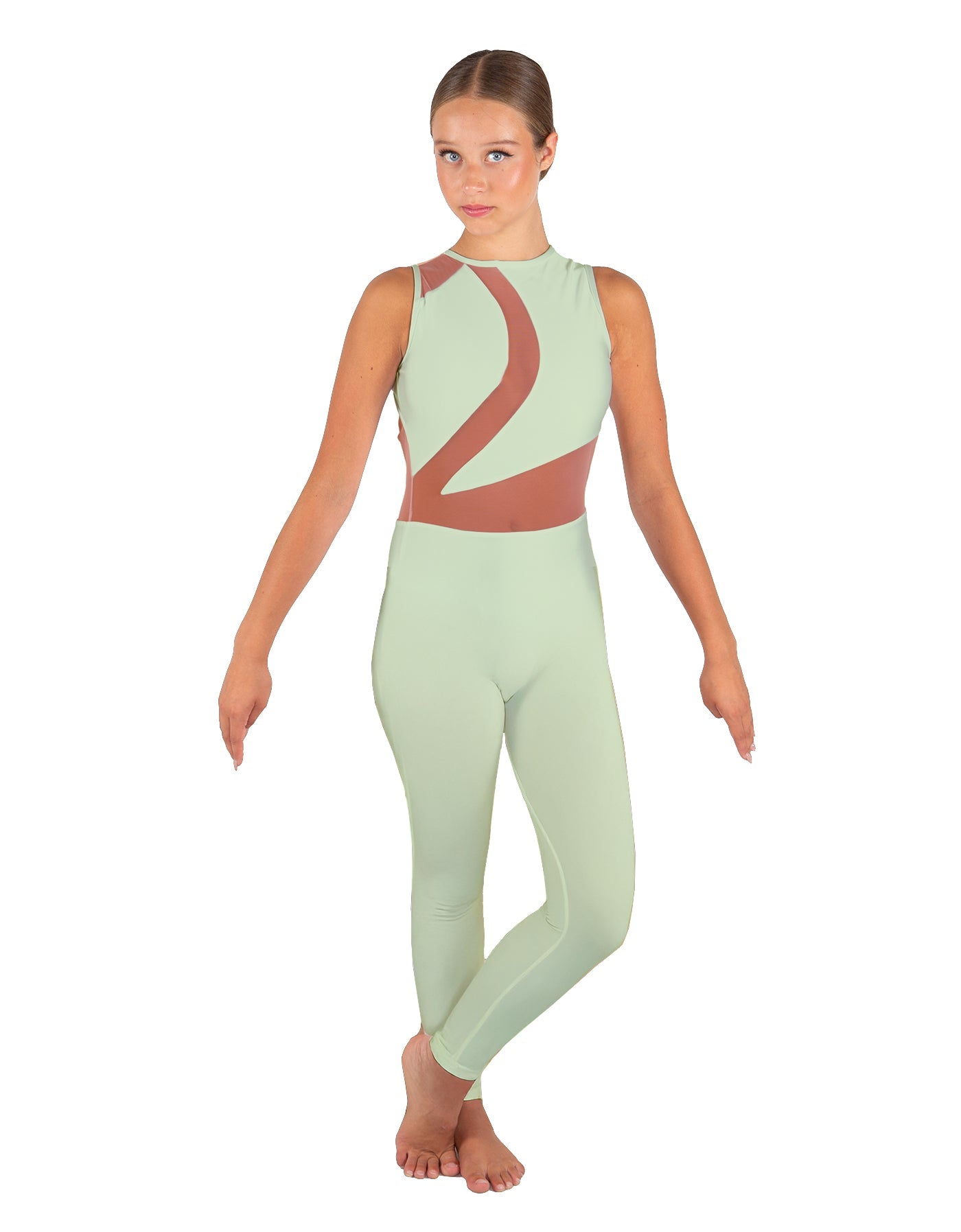 Solid Lycra Embrace Sleeveless Unitard