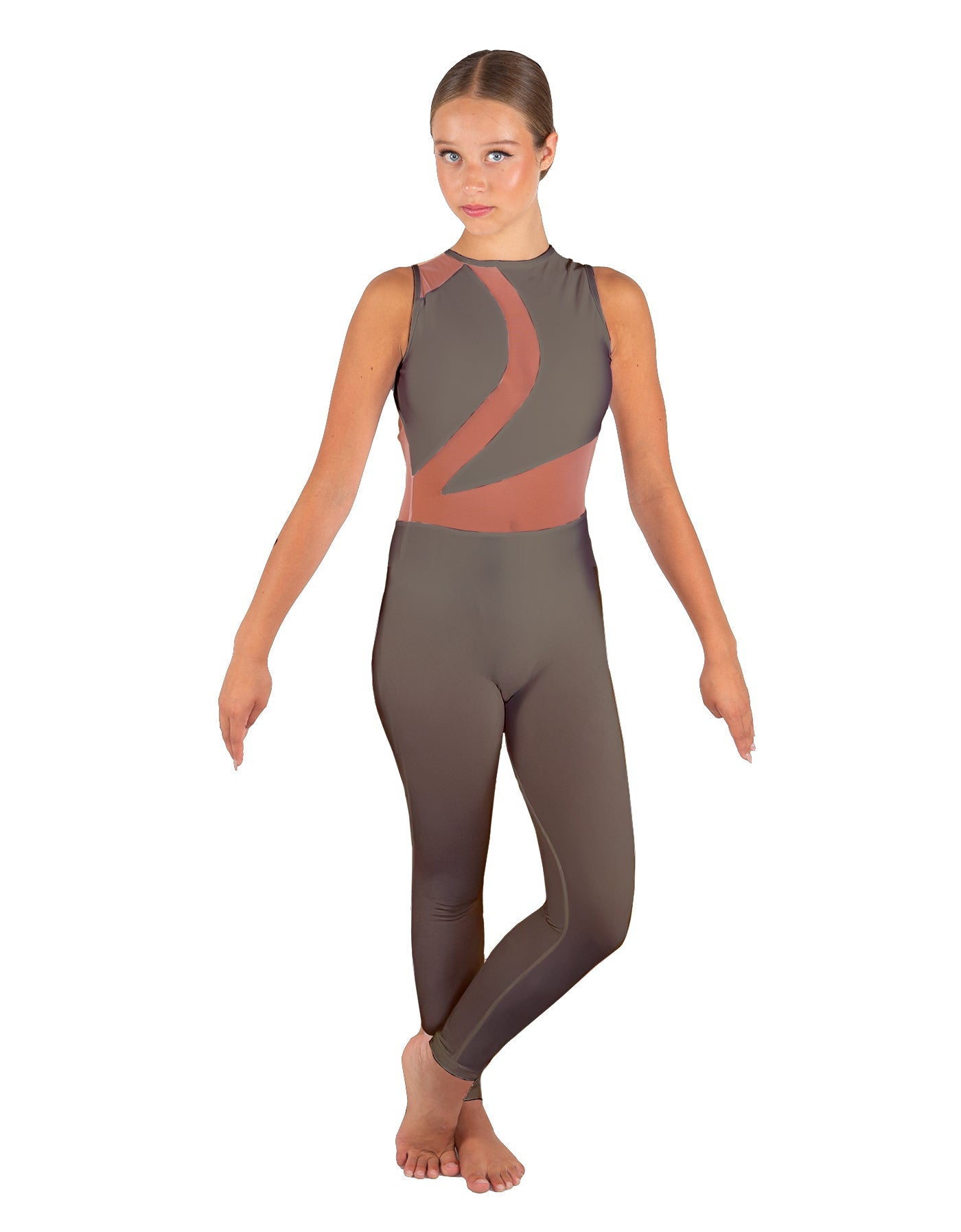 Solid Lycra Embrace Sleeveless Unitard
