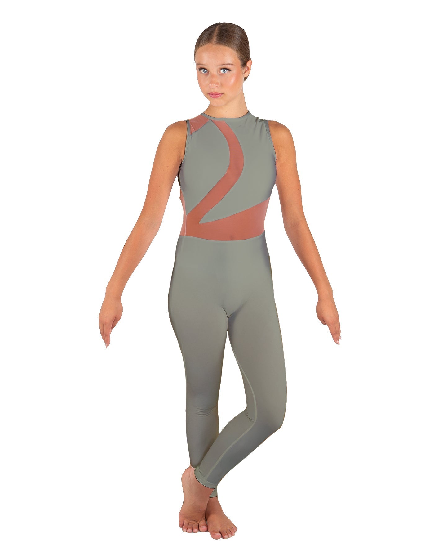 Solid Lycra Embrace Sleeveless Unitard
