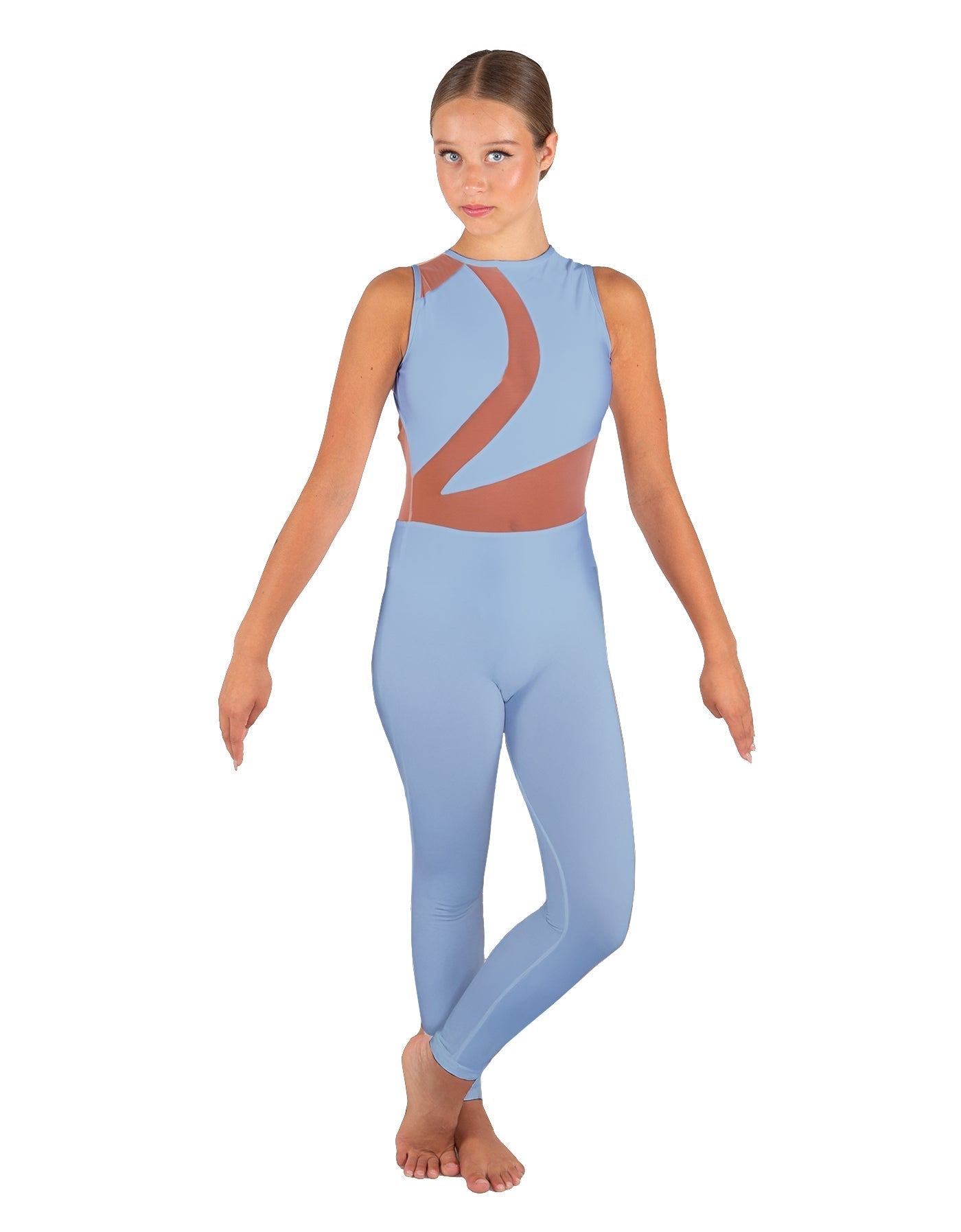 Solid Lycra Embrace Sleeveless Unitard
