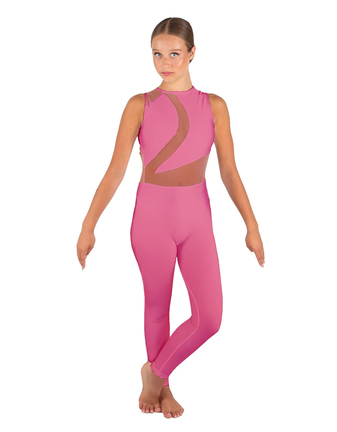 Solid Lycra Embrace Sleeveless Unitard