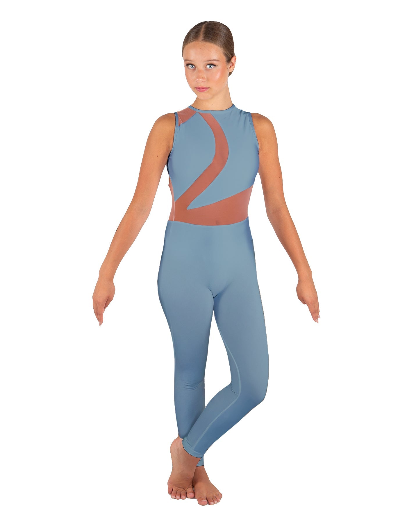 Solid Lycra Embrace Sleeveless Unitard