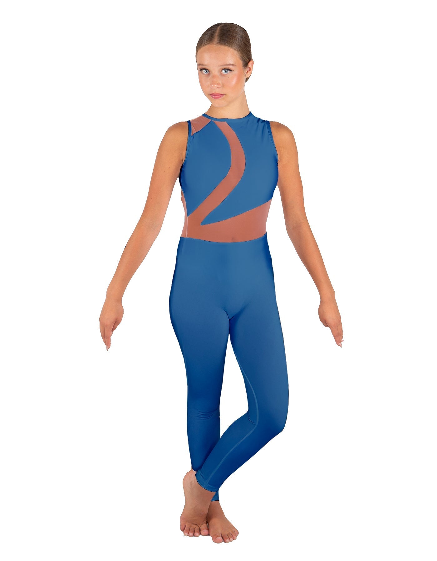 Solid Lycra Embrace Sleeveless Unitard