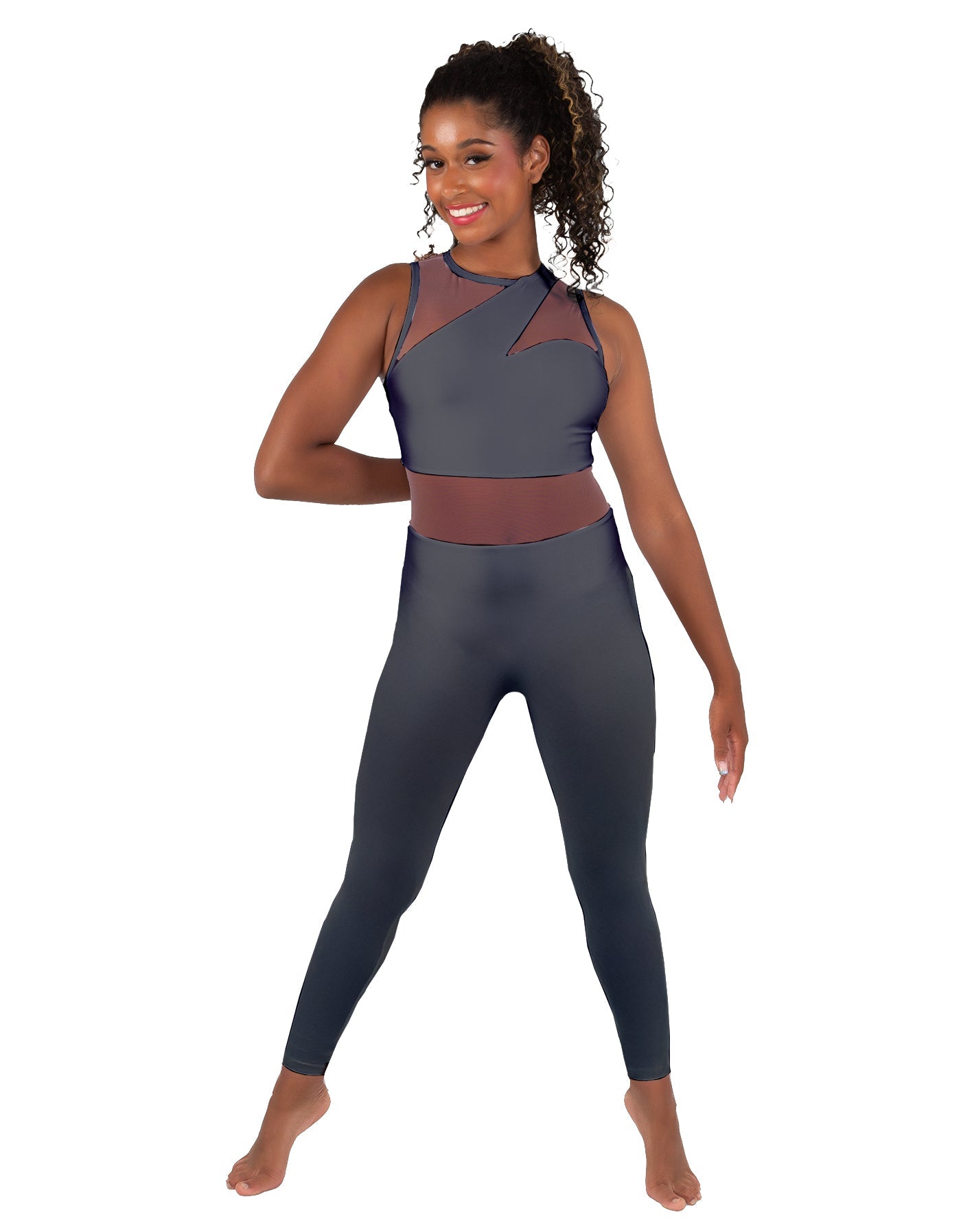 Solid Lycra Ambition Sleeveless Unitard