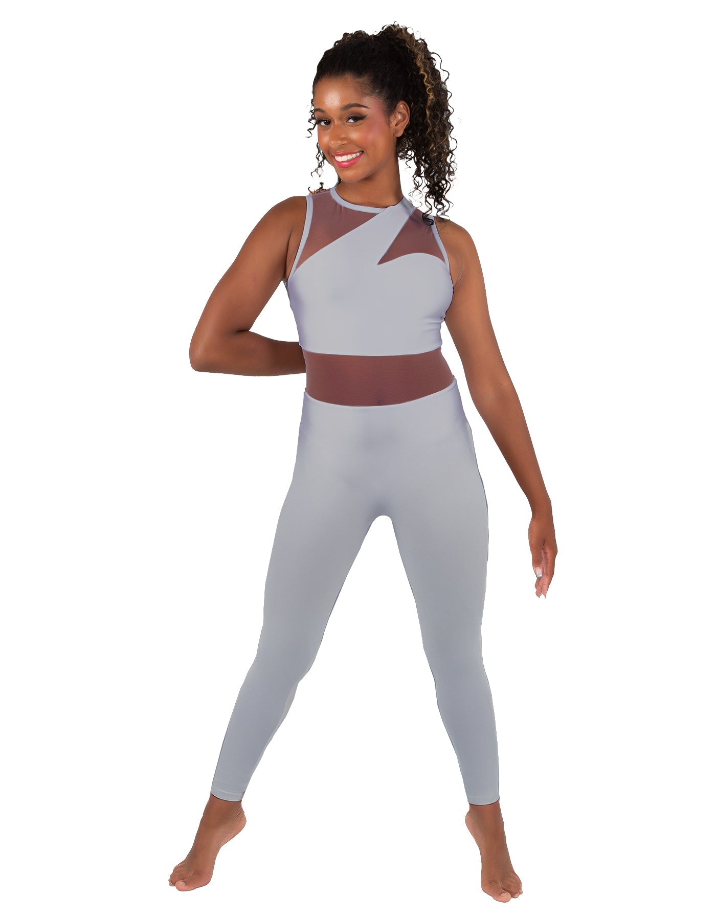 Solid Lycra Ambition Sleeveless Unitard