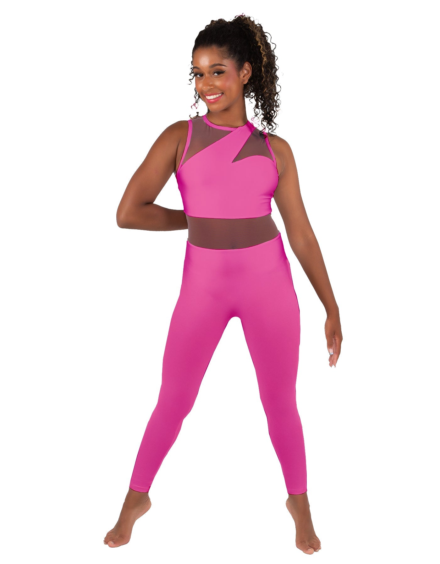 Solid Lycra Ambition Sleeveless Unitard