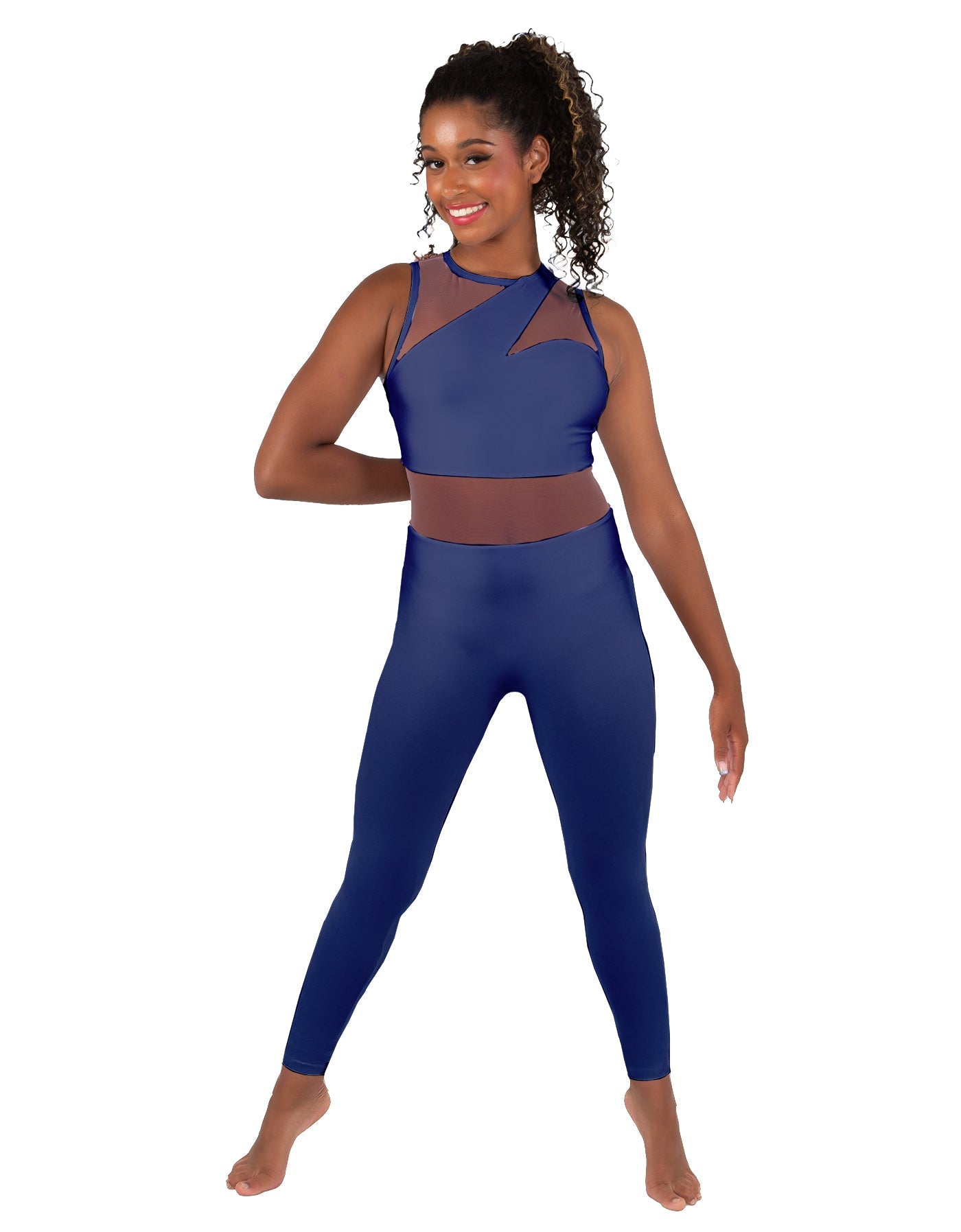 Solid Lycra Ambition Sleeveless Unitard