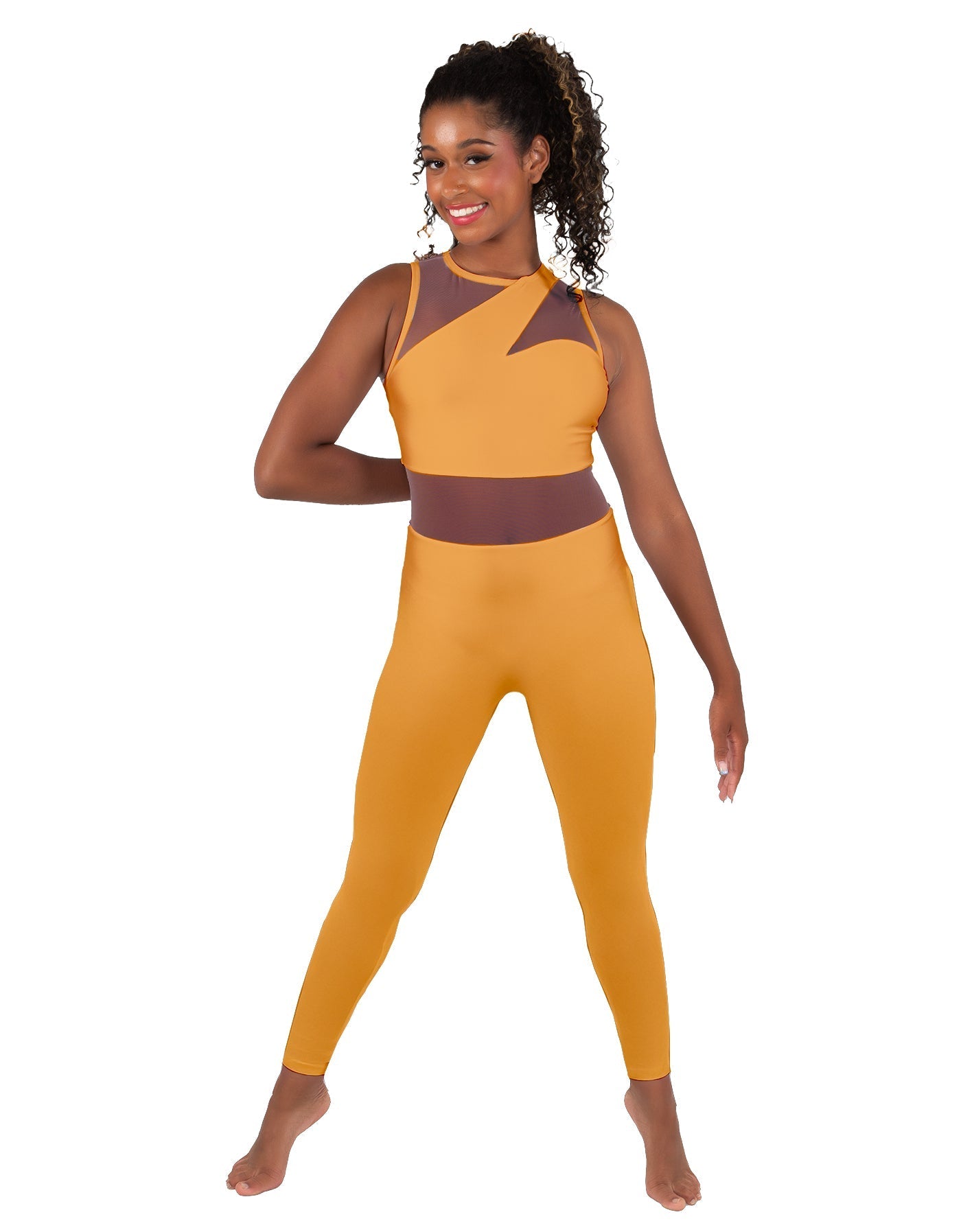 Solid Lycra Ambition Sleeveless Unitard