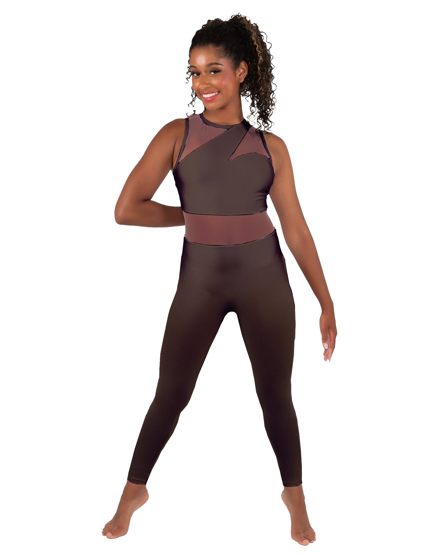 Solid Lycra Ambition Sleeveless Unitard