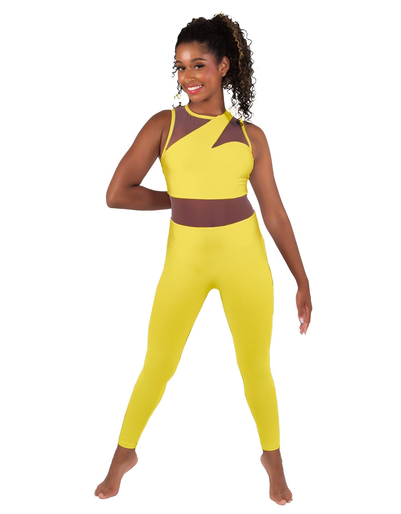Solid Lycra Ambition Sleeveless Unitard