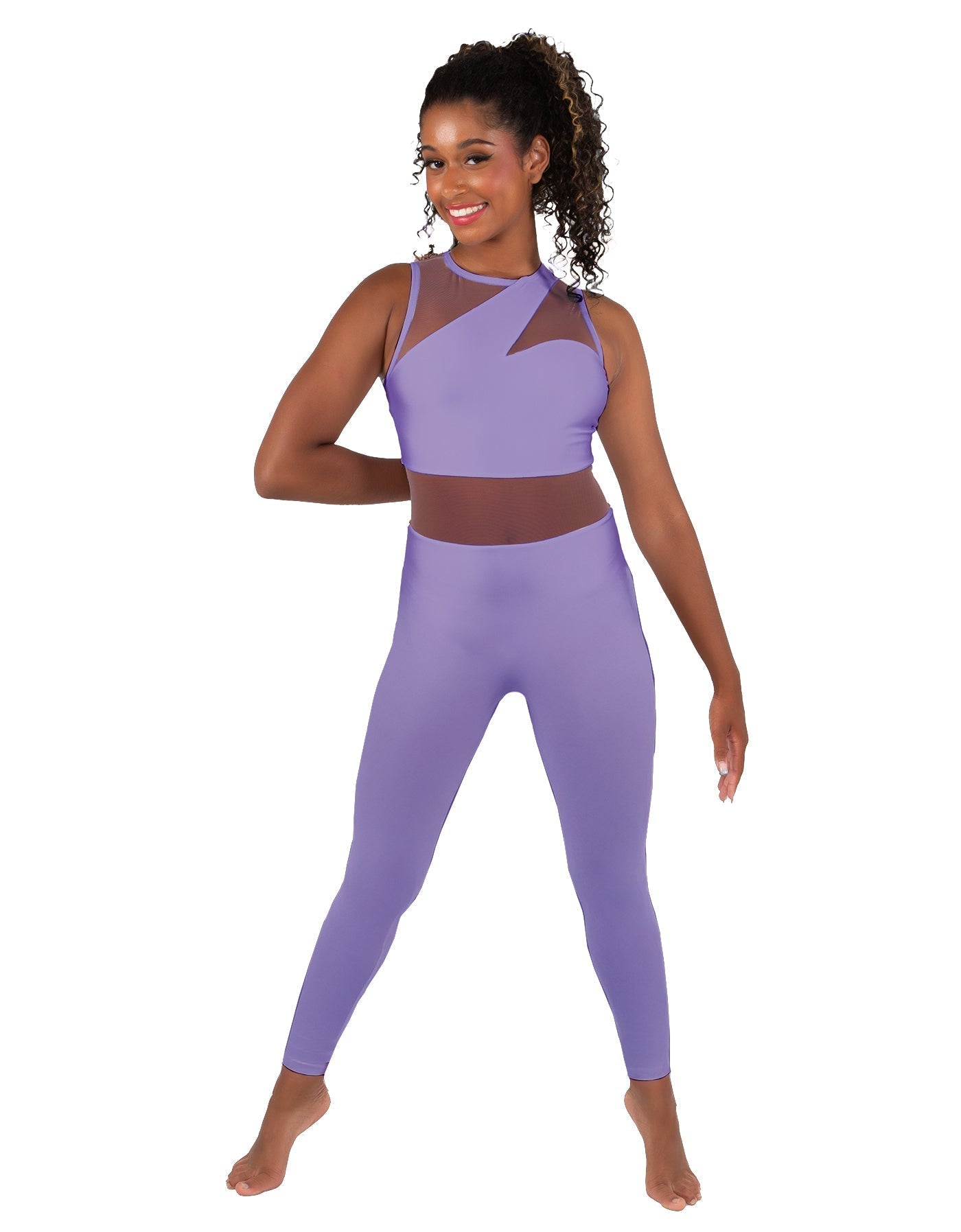 Solid Lycra Ambition Sleeveless Unitard