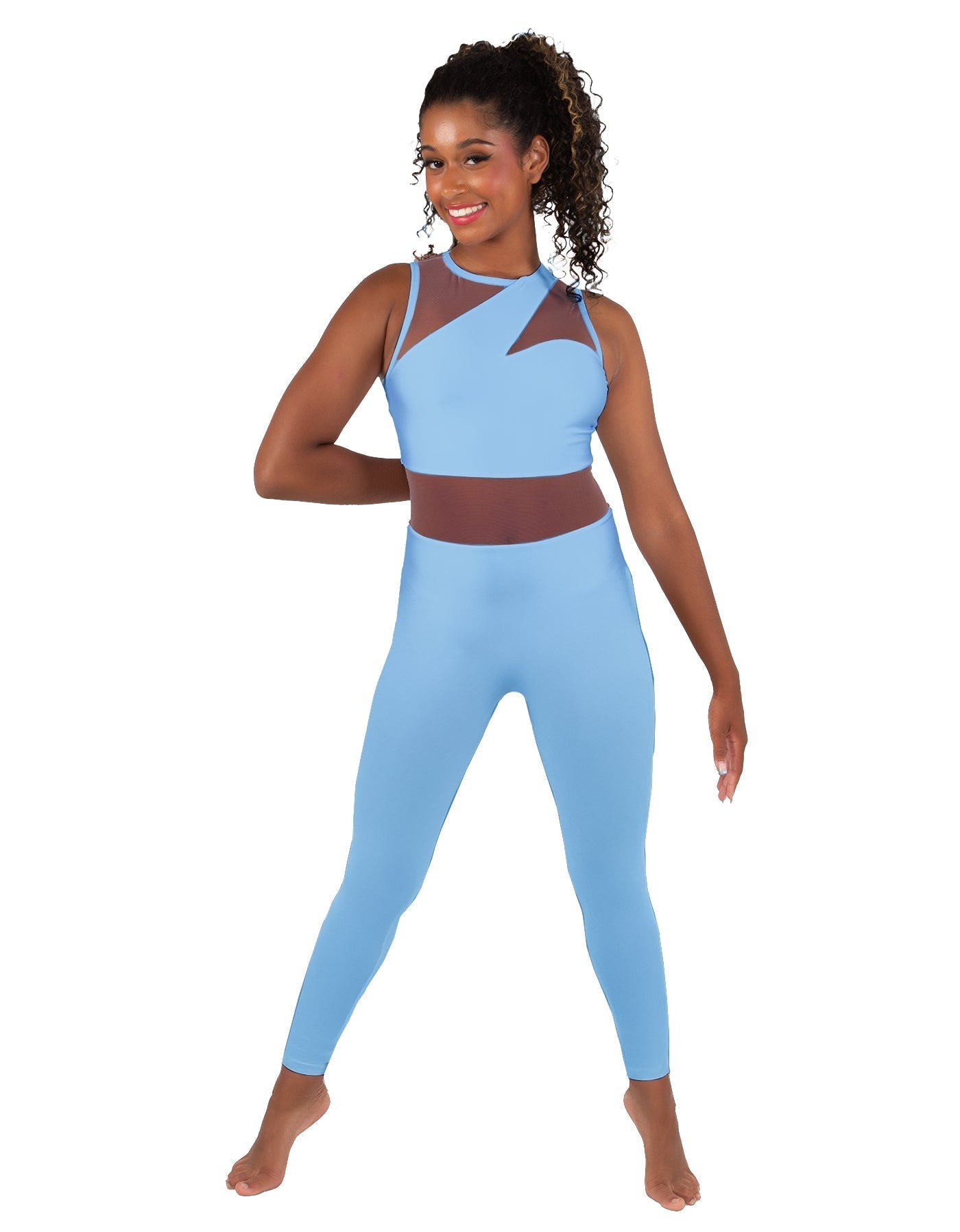 Solid Lycra Ambition Sleeveless Unitard