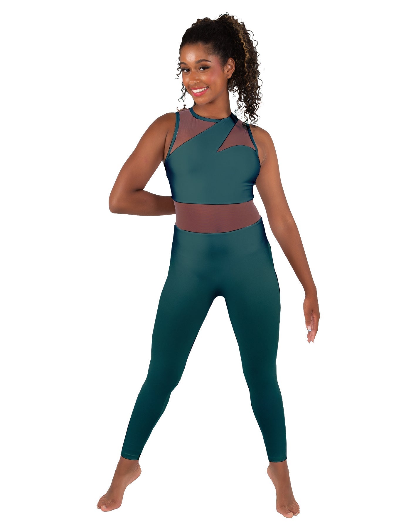 Solid Lycra Ambition Sleeveless Unitard
