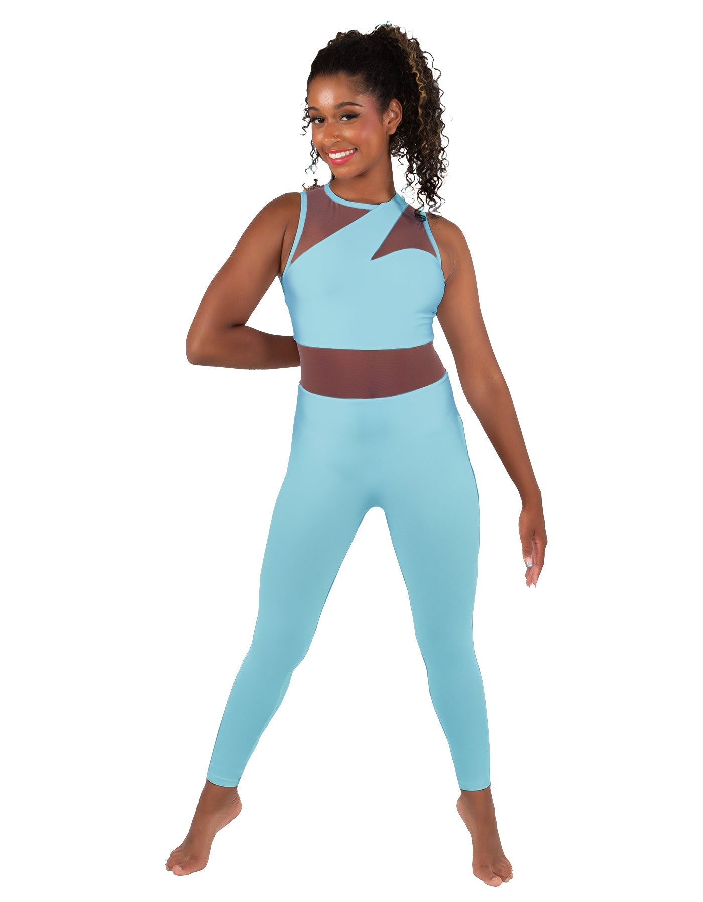 Solid Lycra Ambition Sleeveless Unitard