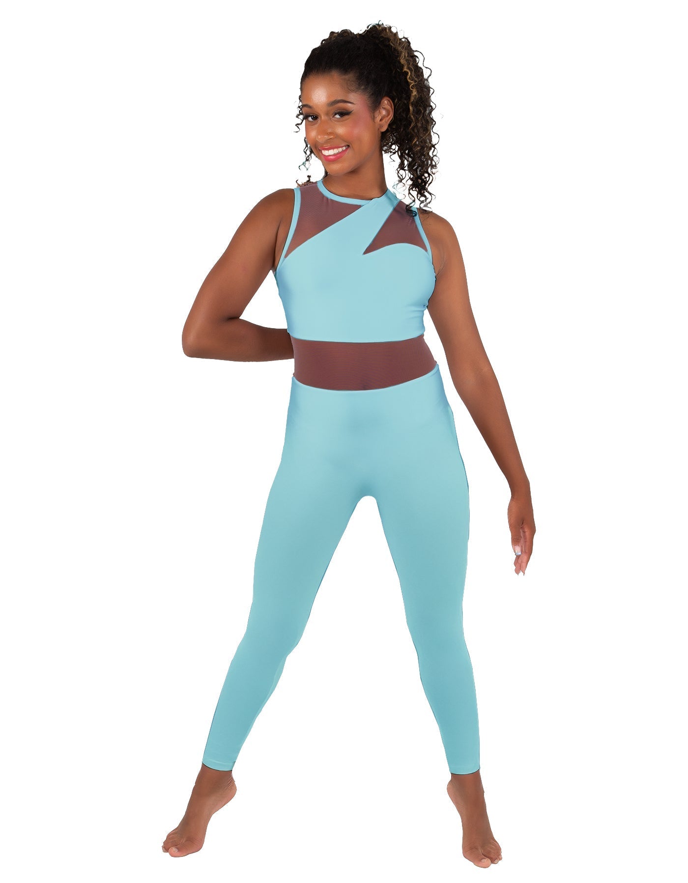 Solid Lycra Ambition Sleeveless Unitard