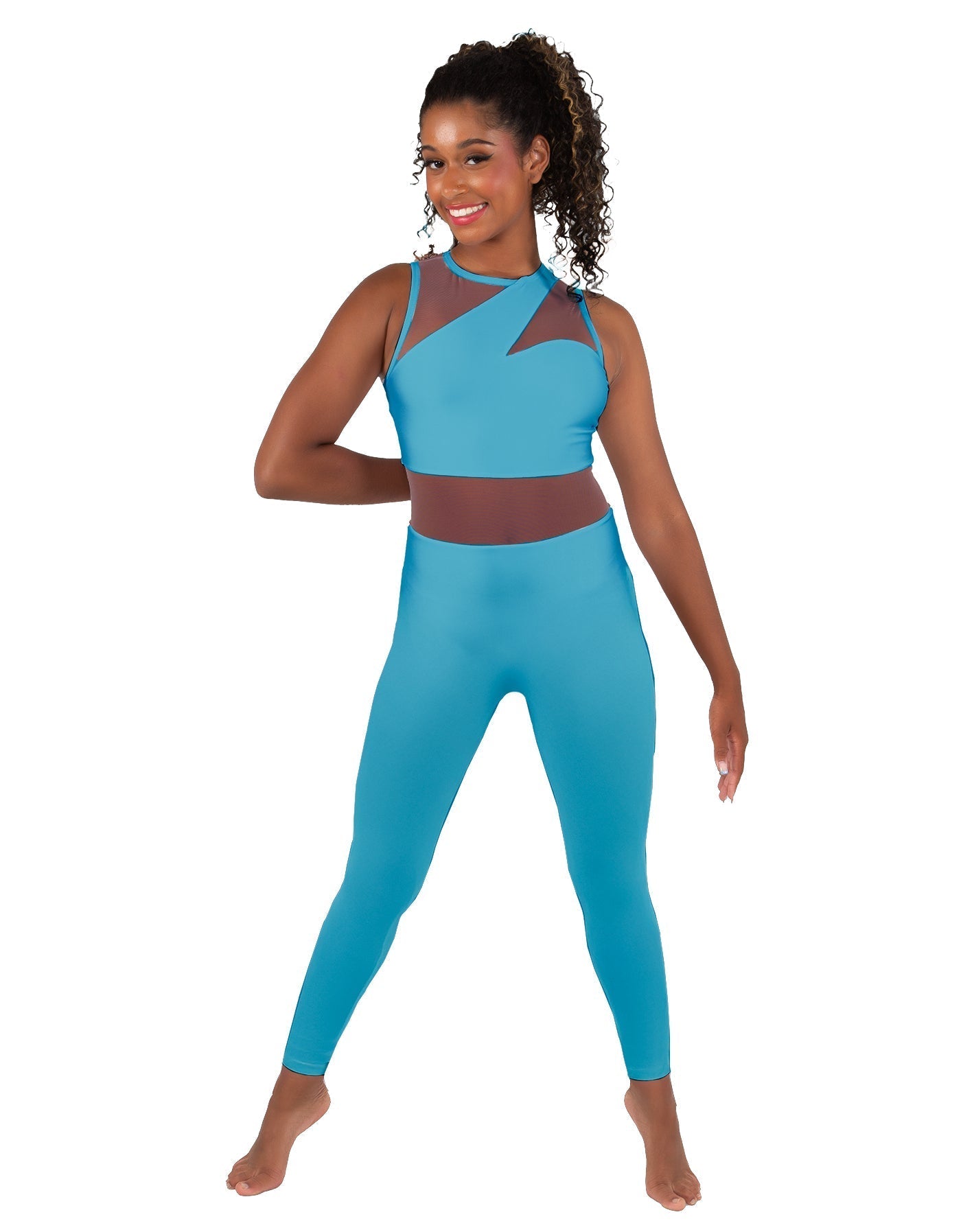 Solid Lycra Ambition Sleeveless Unitard