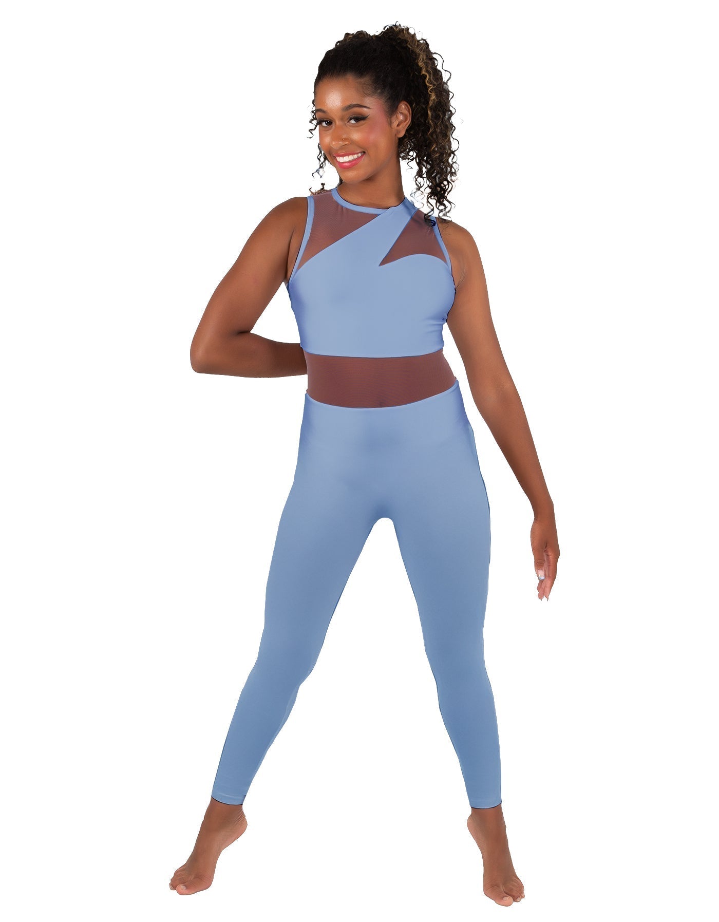 Solid Lycra Ambition Sleeveless Unitard
