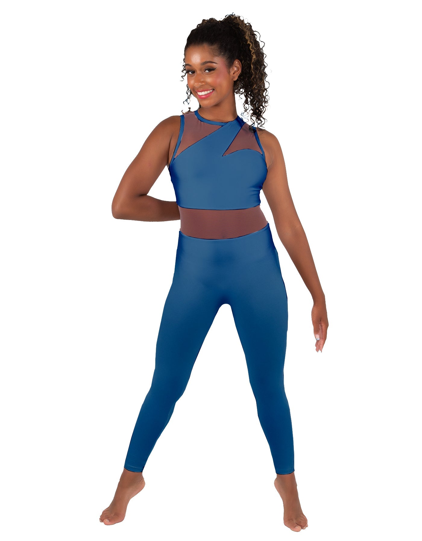 Solid Lycra Ambition Sleeveless Unitard