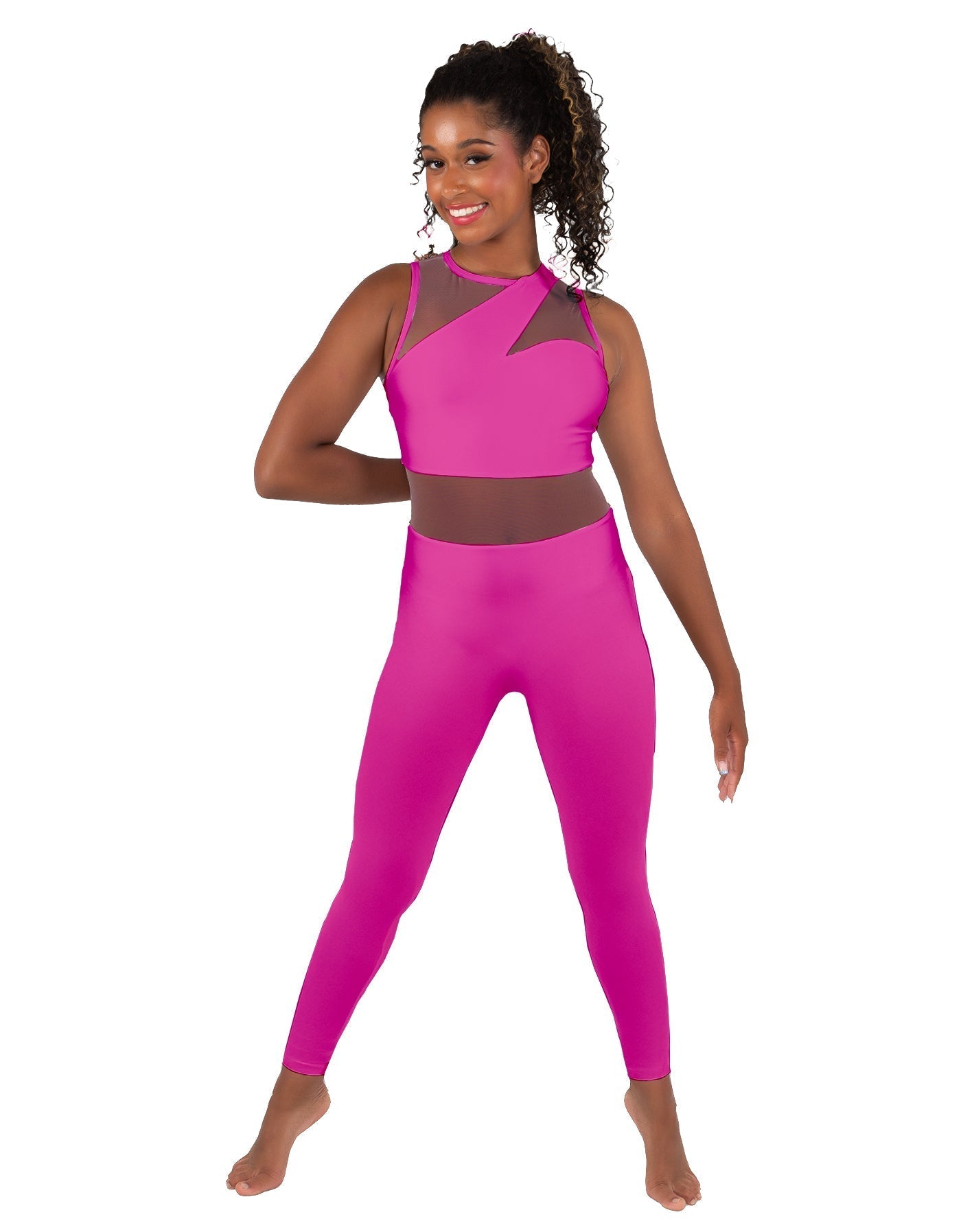 Solid Lycra Ambition Sleeveless Unitard
