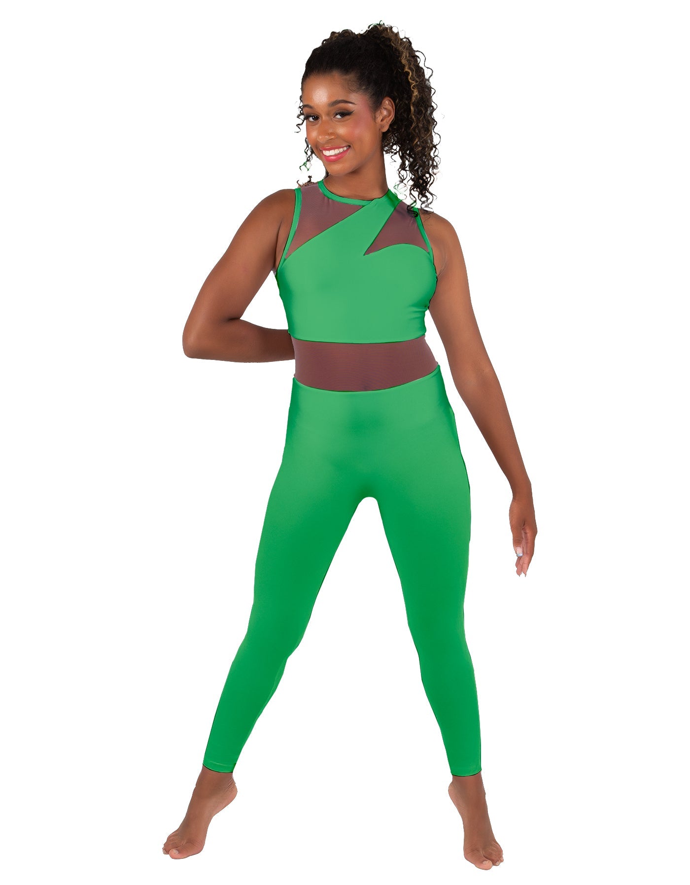 Solid Lycra Ambition Sleeveless Unitard