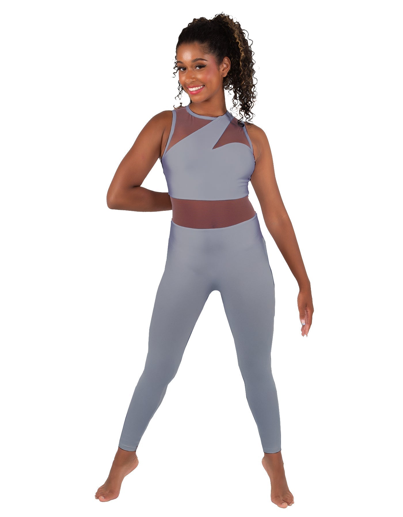 Solid Lycra Ambition Sleeveless Unitard