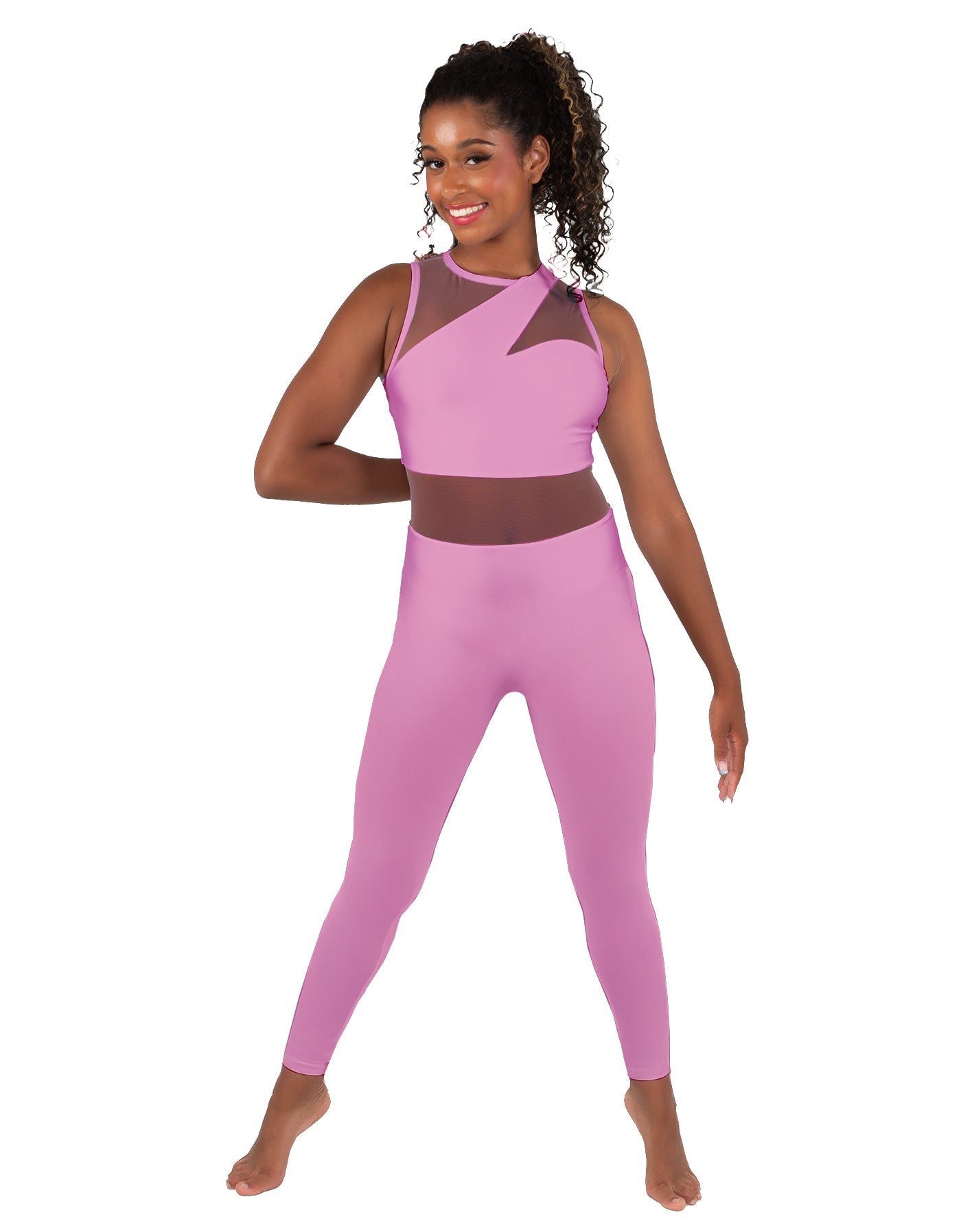 Solid Lycra Ambition Sleeveless Unitard