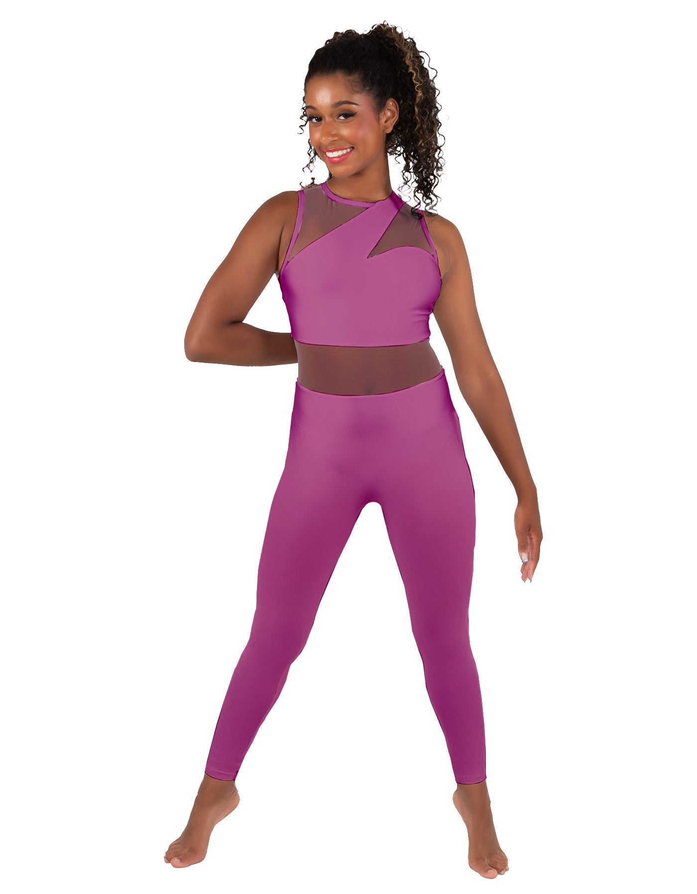Solid Lycra Ambition Sleeveless Unitard