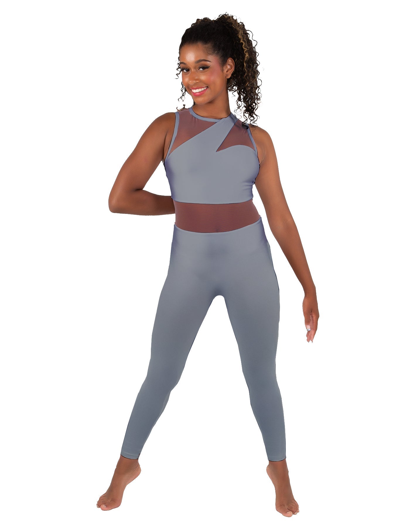 Solid Lycra Ambition Sleeveless Unitard