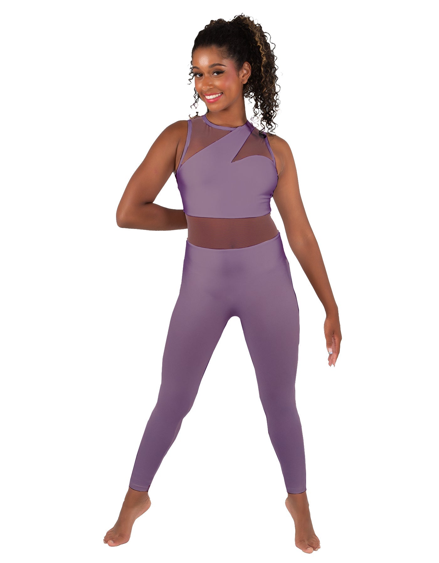 Solid Lycra Ambition Sleeveless Unitard