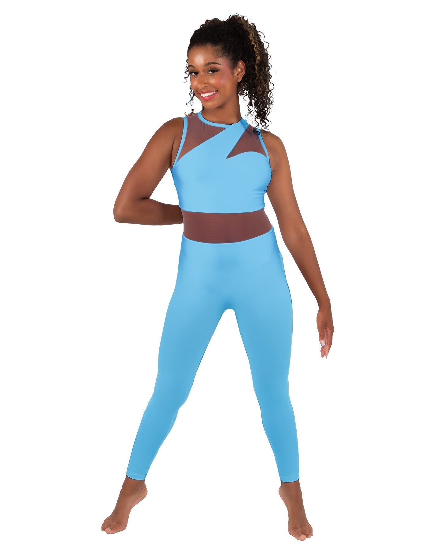 Solid Lycra Ambition Sleeveless Unitard