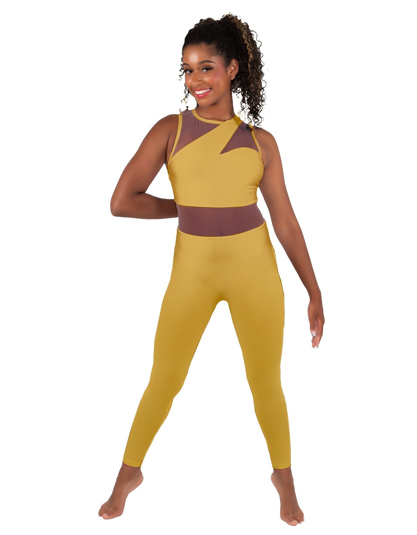 Solid Lycra Ambition Sleeveless Unitard