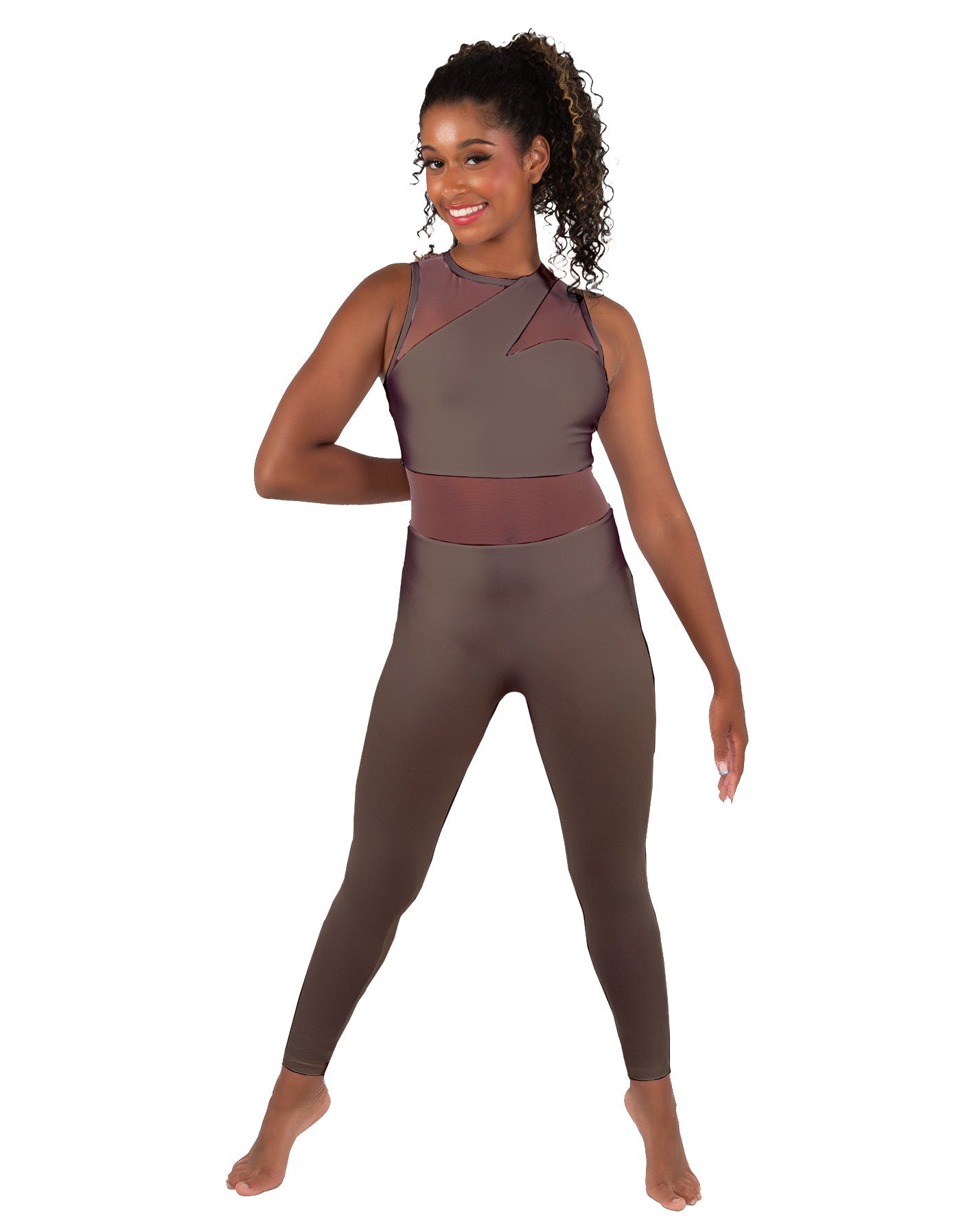 Solid Lycra Ambition Sleeveless Unitard
