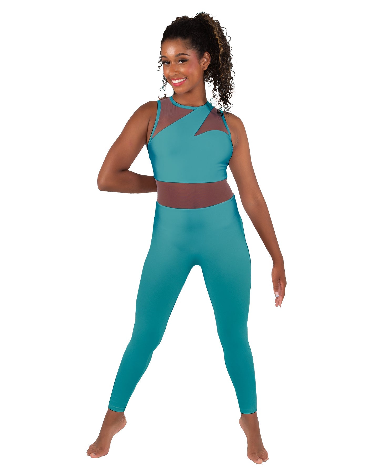 Solid Lycra Ambition Sleeveless Unitard