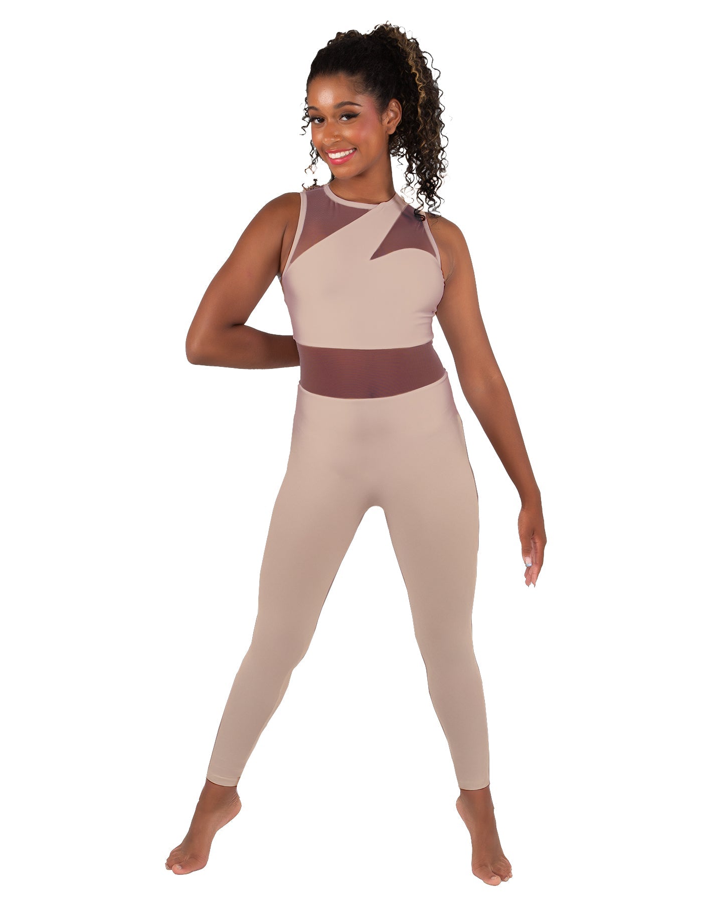 Solid Lycra Ambition Sleeveless Unitard